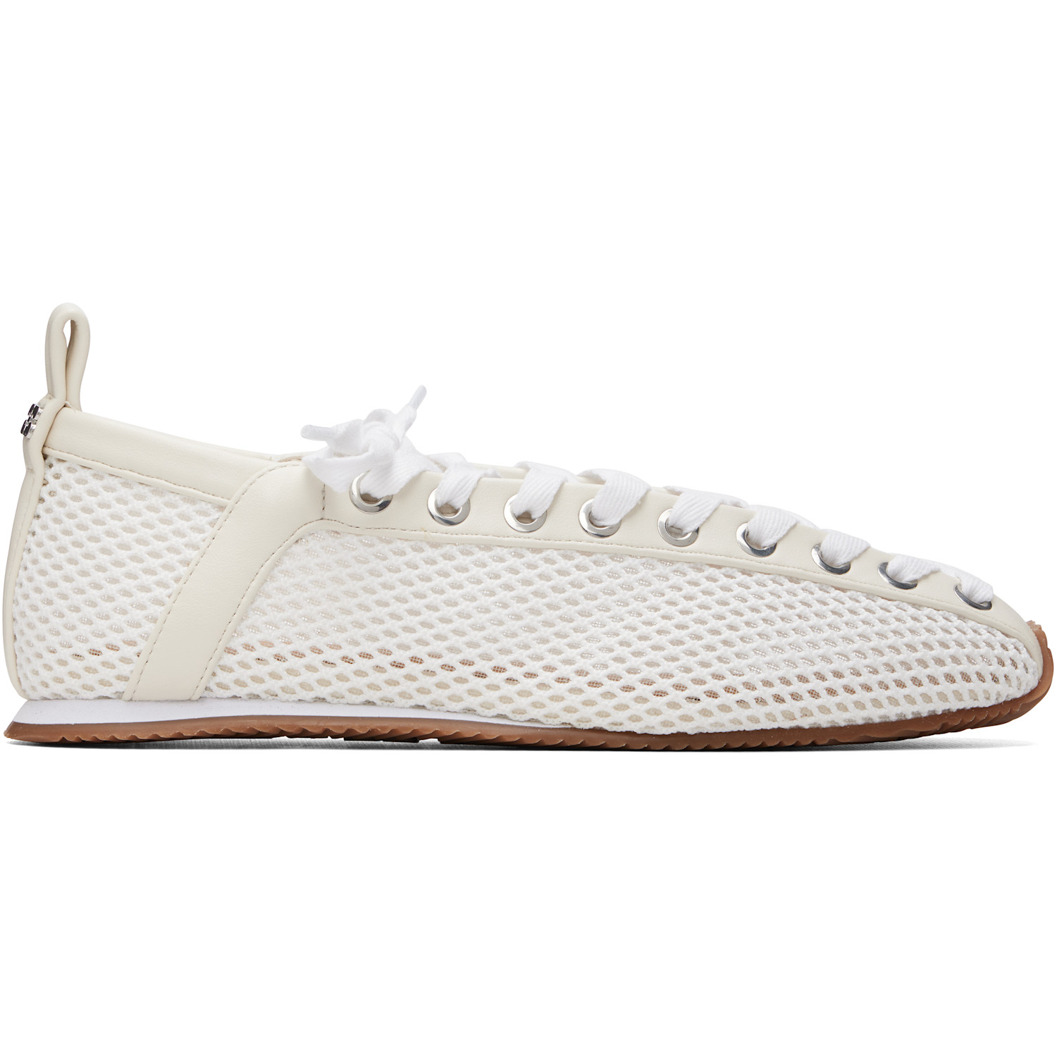 GANNI White Mesh Sporty Ballerina Sneakers