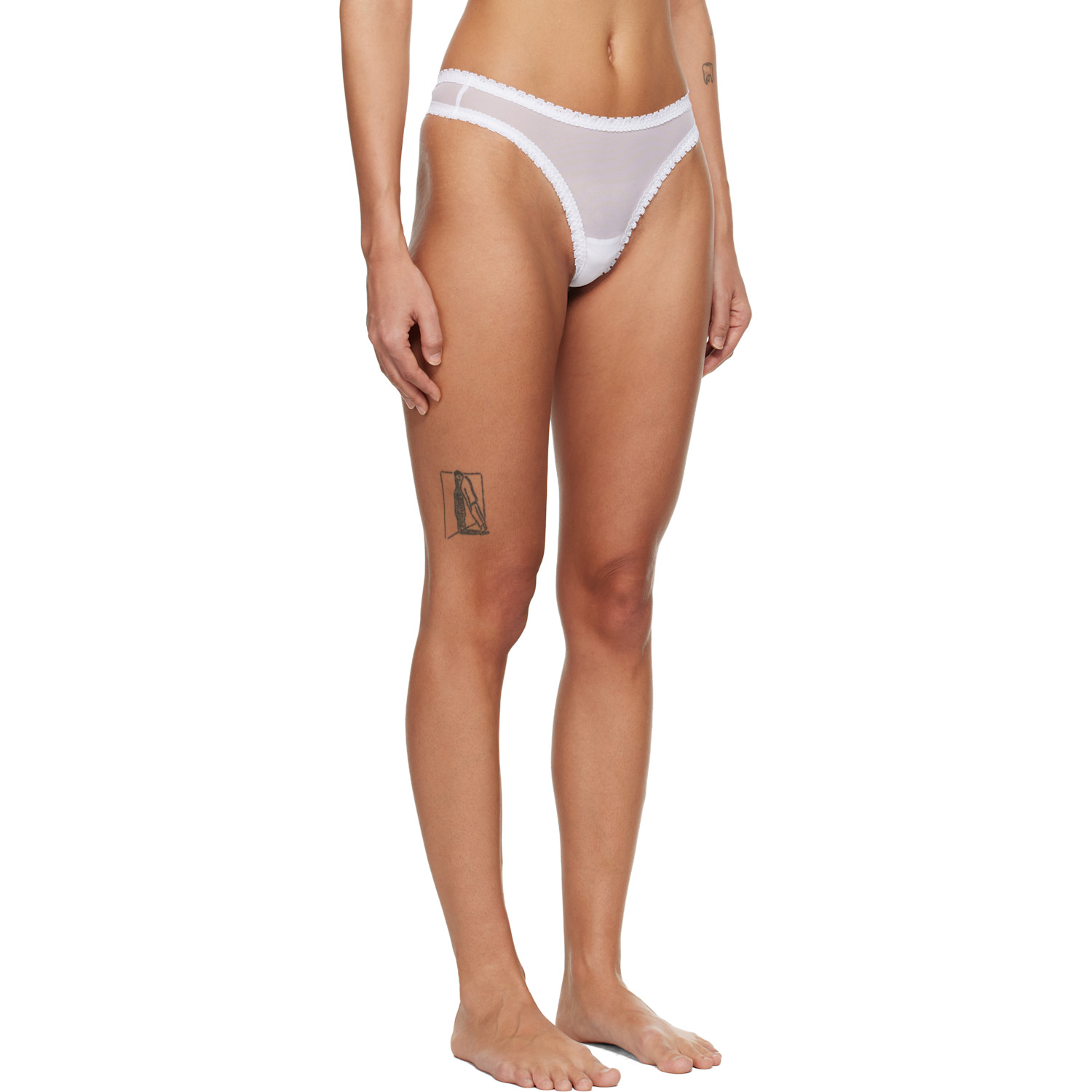  Fruity Booty White Moss Thong 