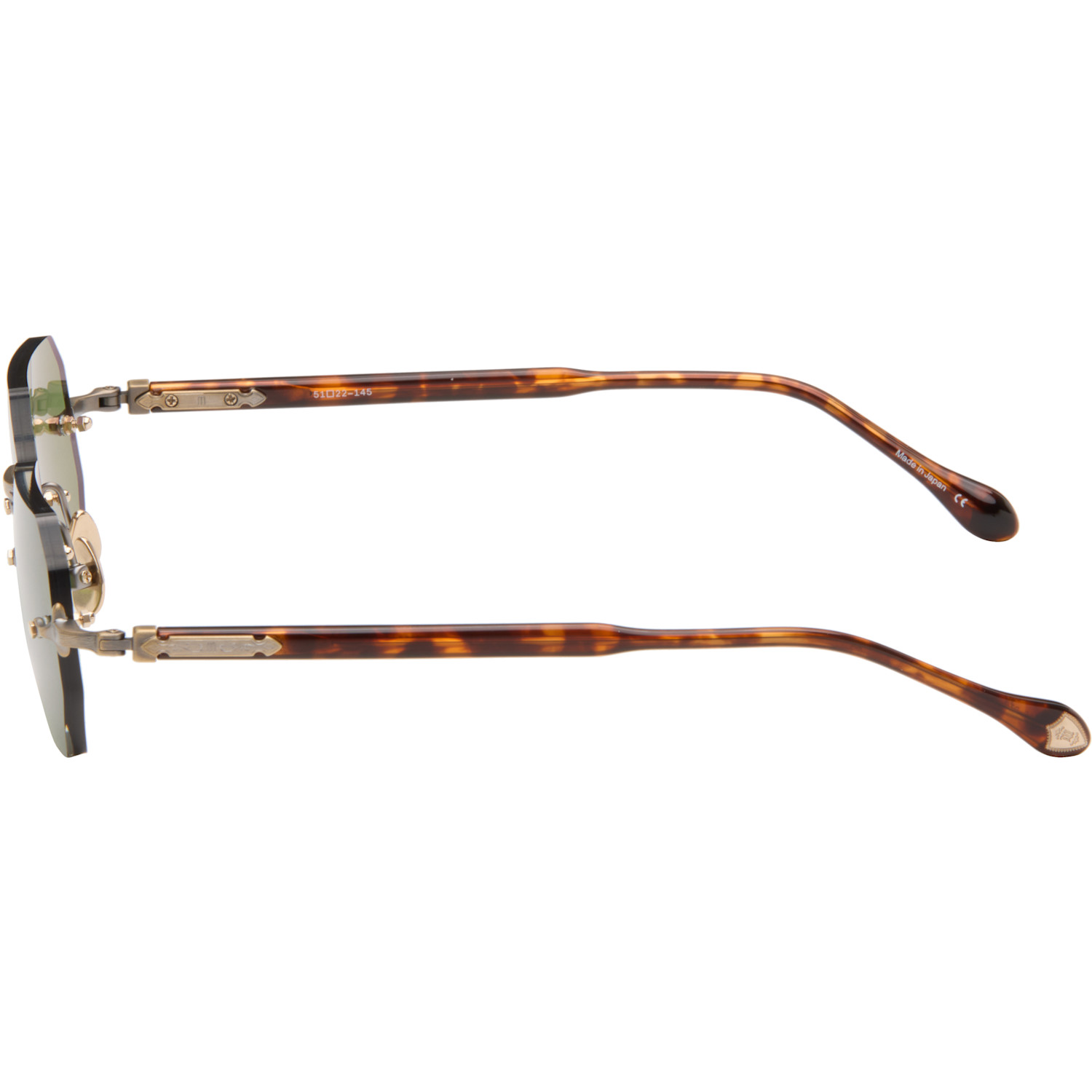  Matsuda Gold & Brown M5010 Sunglasses 