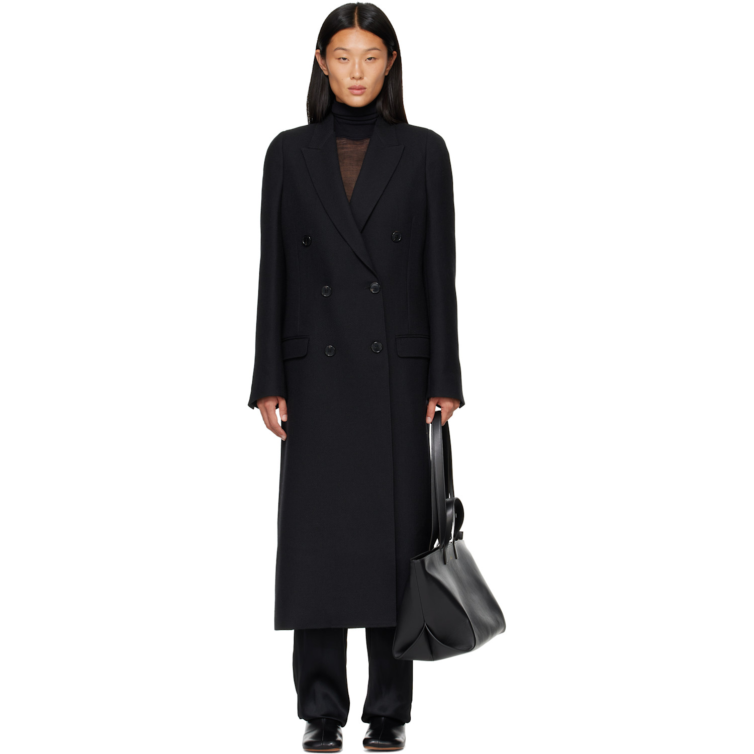 Maison Margiela Black Double Breasted Coat