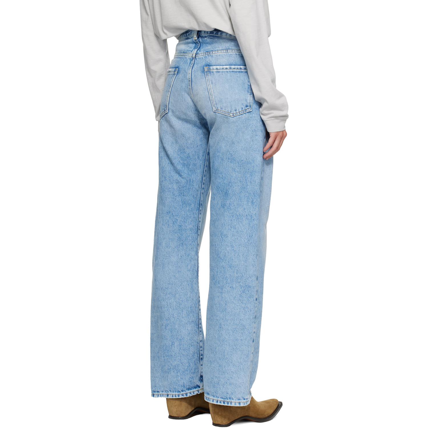  Maison Margiela Blue Contrasted Pockets Straight Jeans 