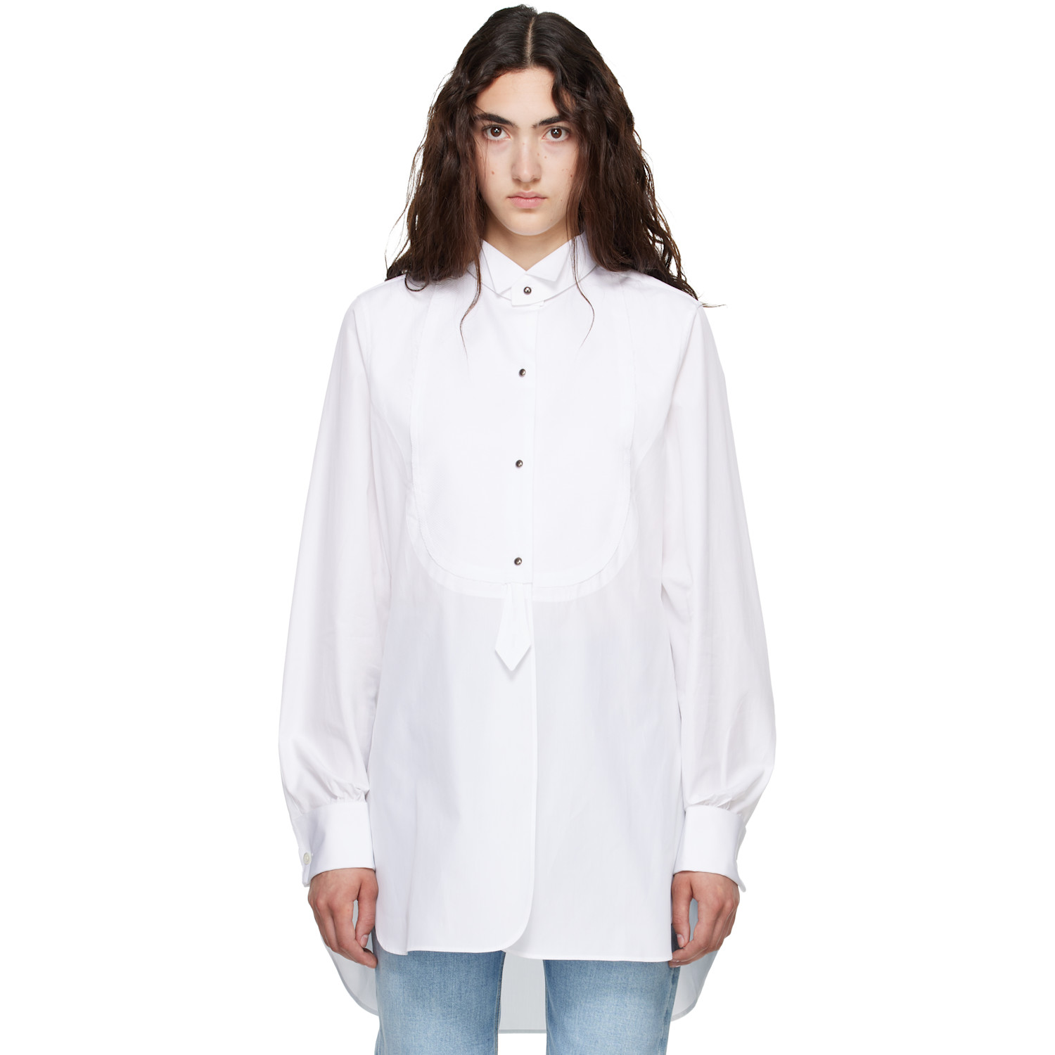 Maison Margiela White Tuxedo Cotton Shirt