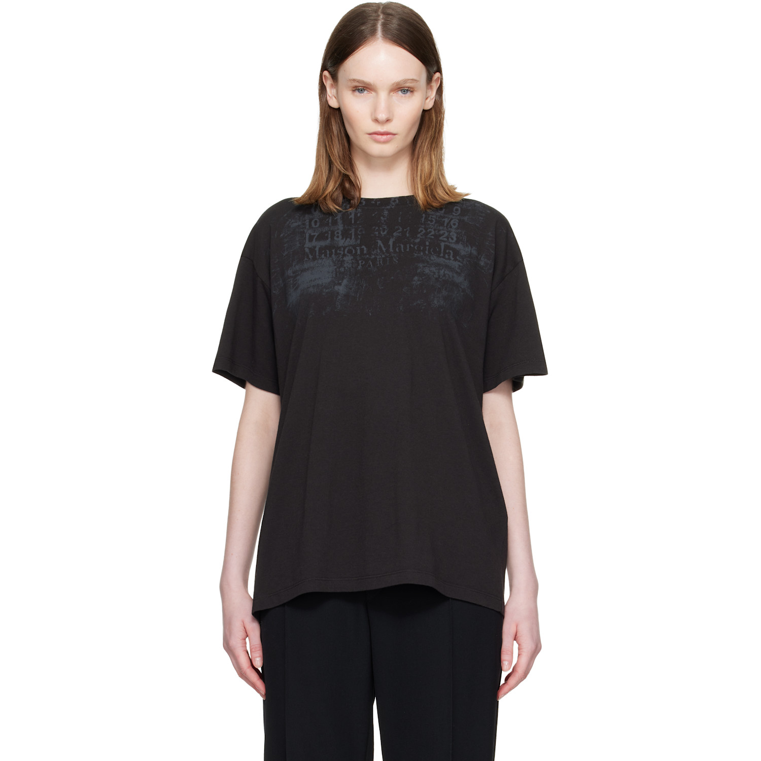 Maison Margiela Black Numbers Regular T-shirt