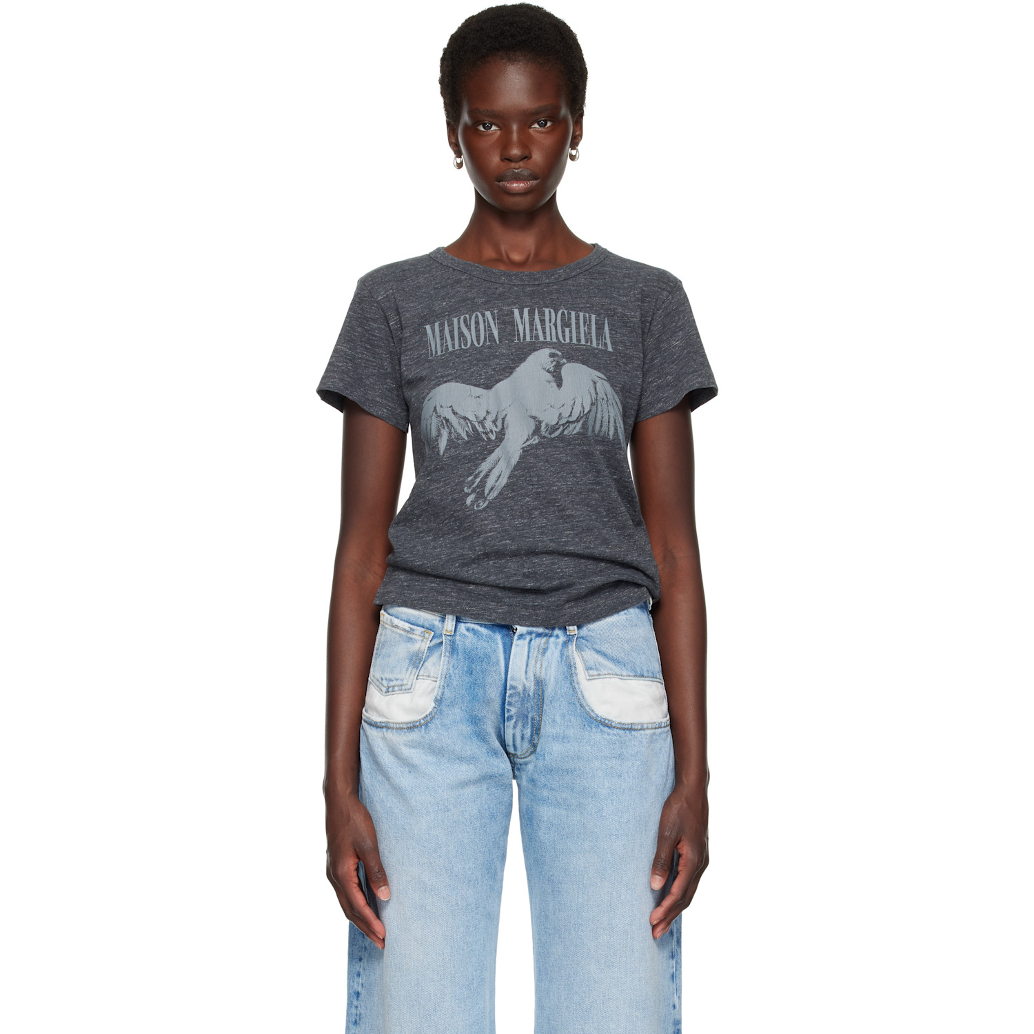 Maison Margiela Gray Bird Fitted T-shirt