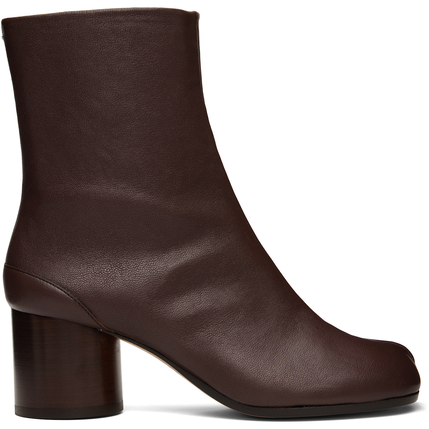 Maison Margiela Burgundy Tabi Ankle Boots