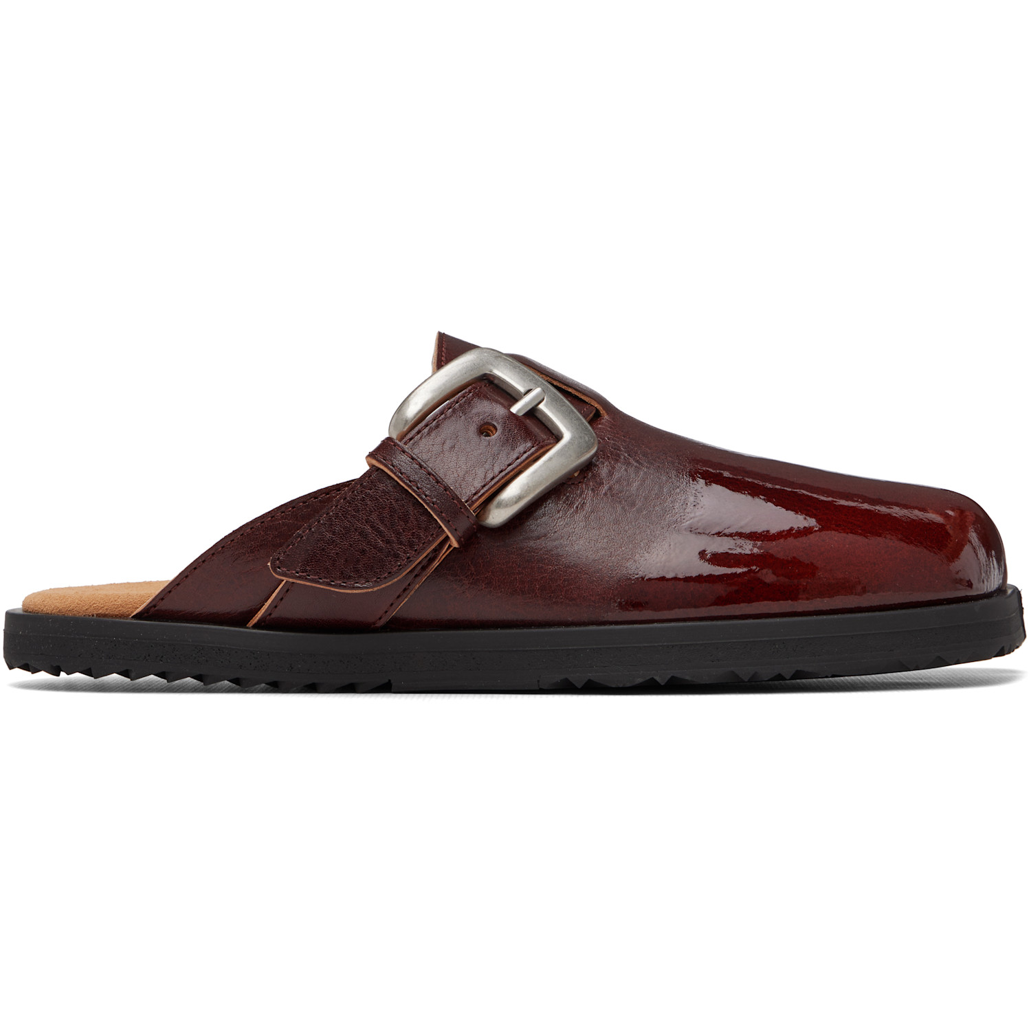 Maison Margiela Burgundy Tabi Daily Mule Loafers