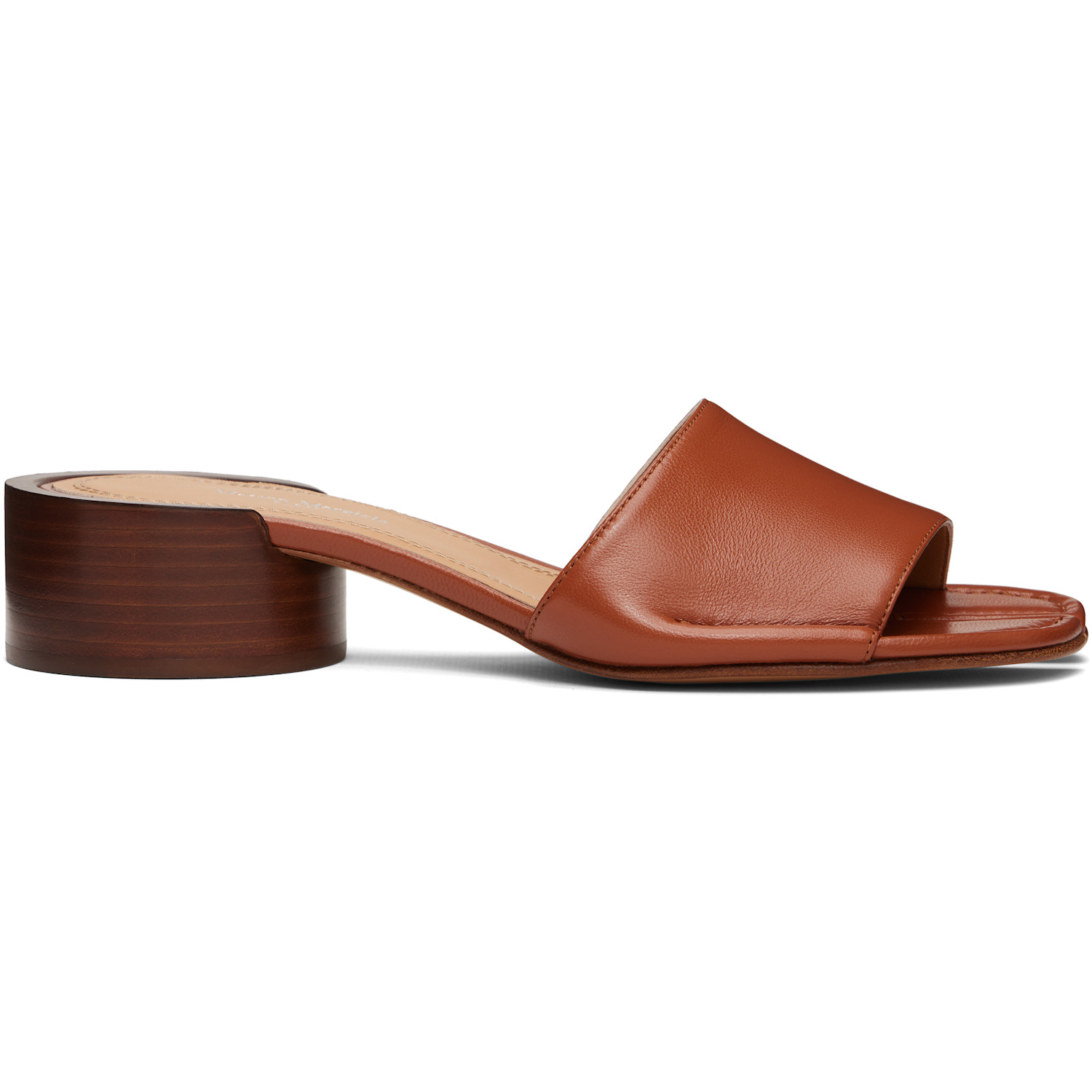 Maison Margiela Tan Tabi Mule Heeled Sandals