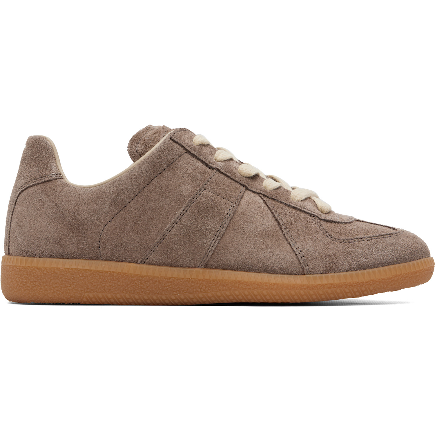 Maison Margiela Taupe Replica Suede Sneakers