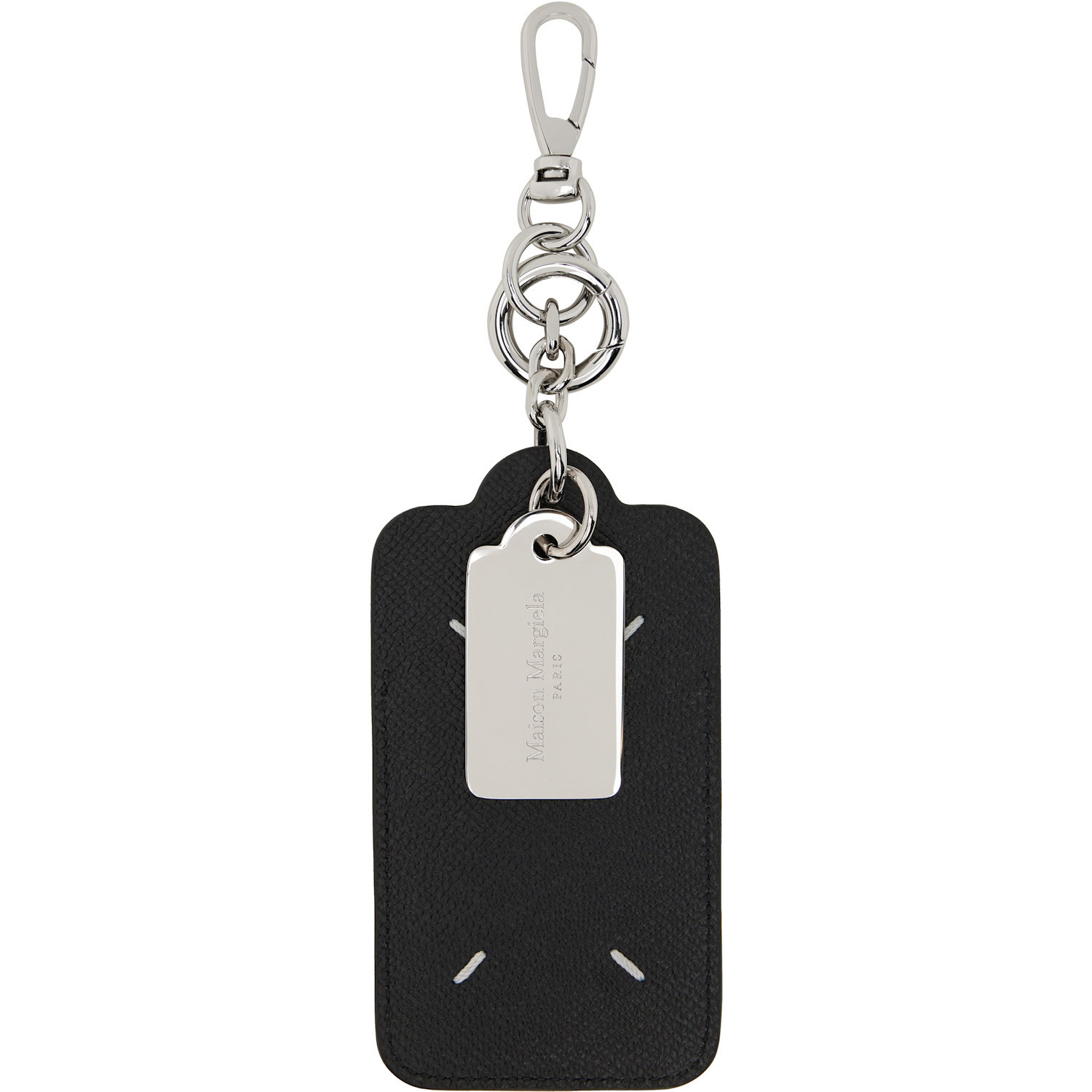 Maison Margiela Black Double Tag Keychain