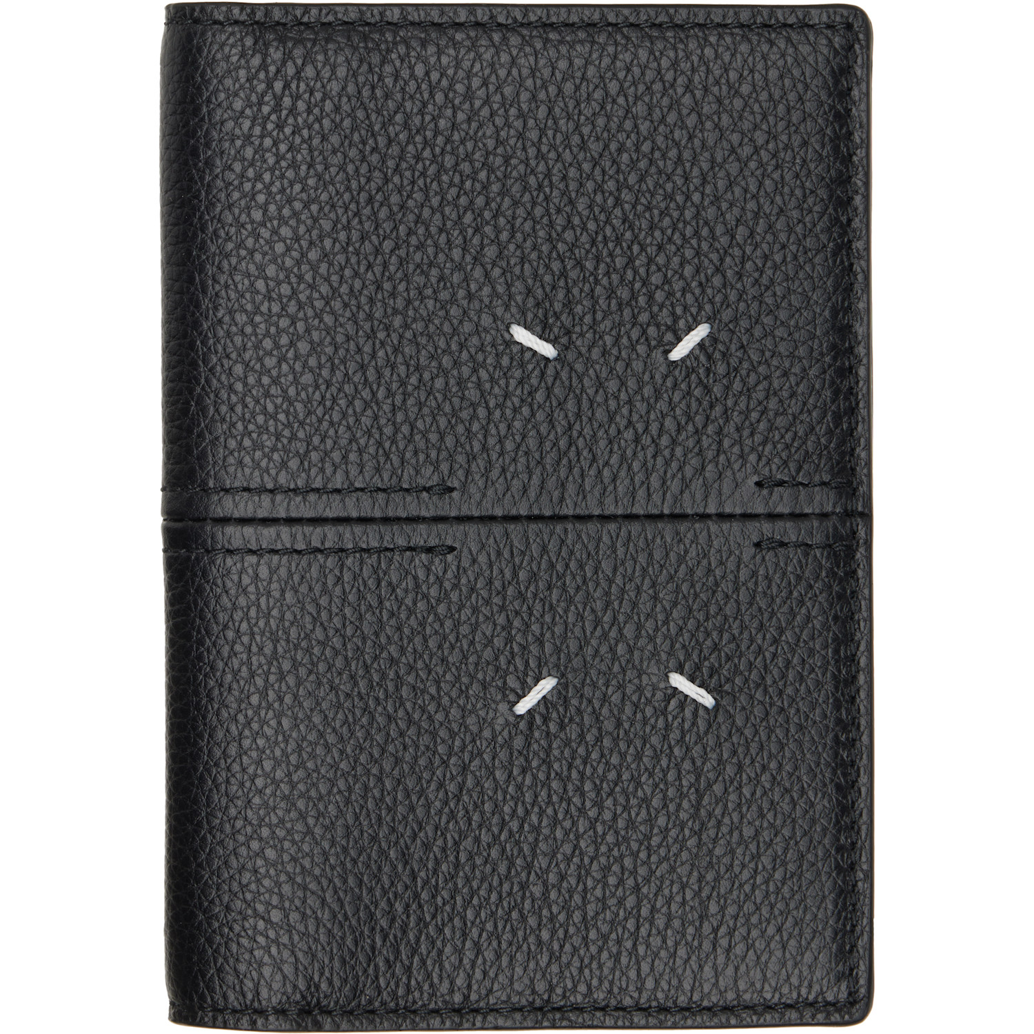 Maison Margiela Black Leather Passport Holder