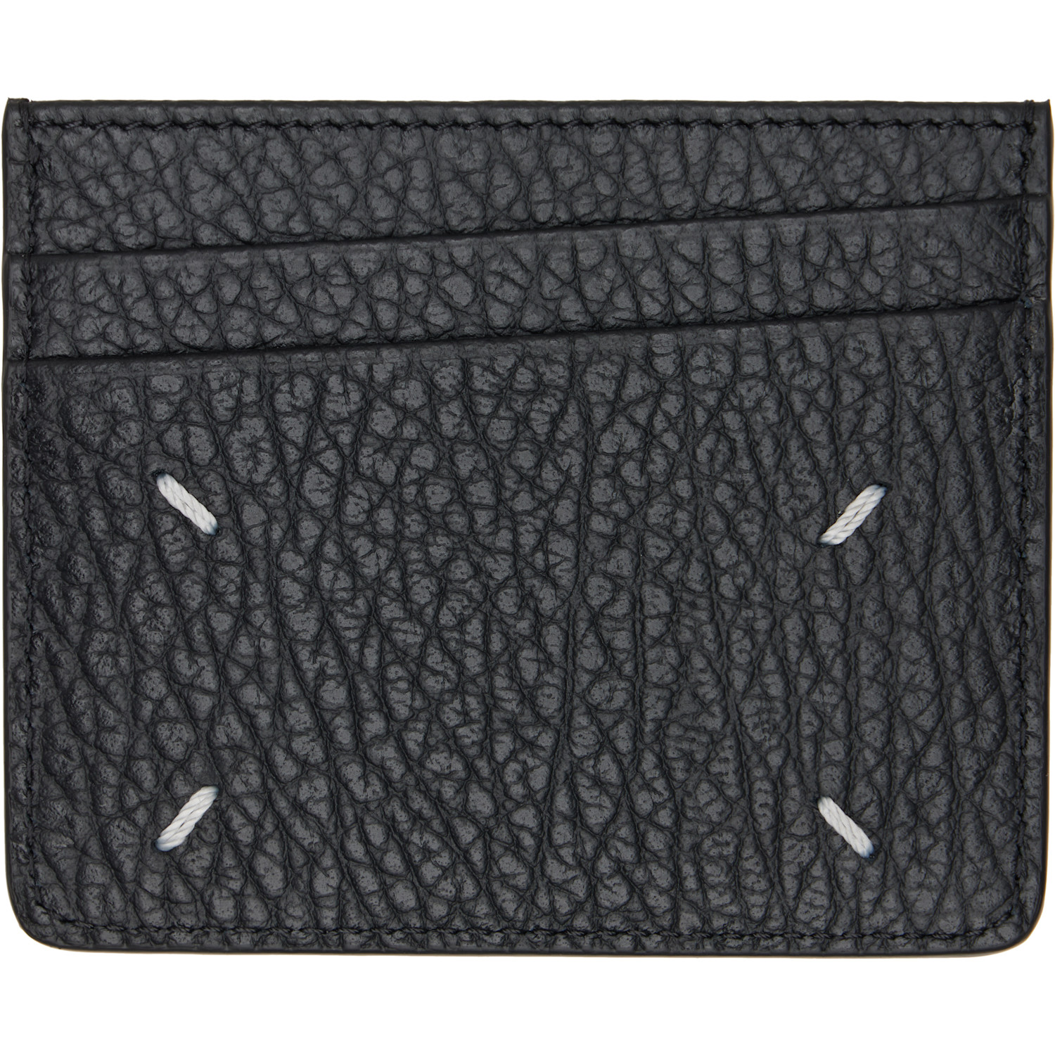 Maison Margiela Black Four Stitches Card Holder