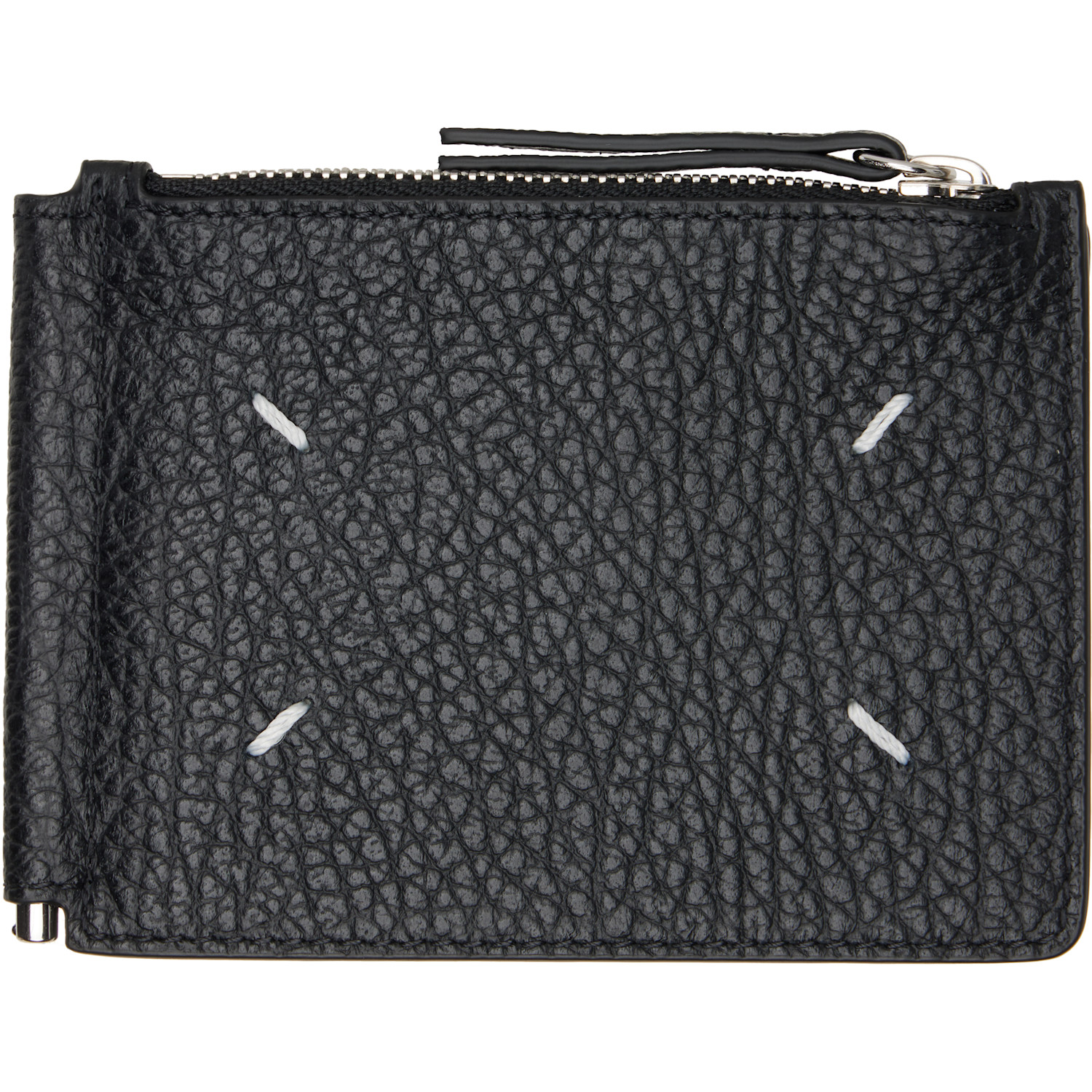 Maison Margiela Black Four Stitches Money Clip Wallet