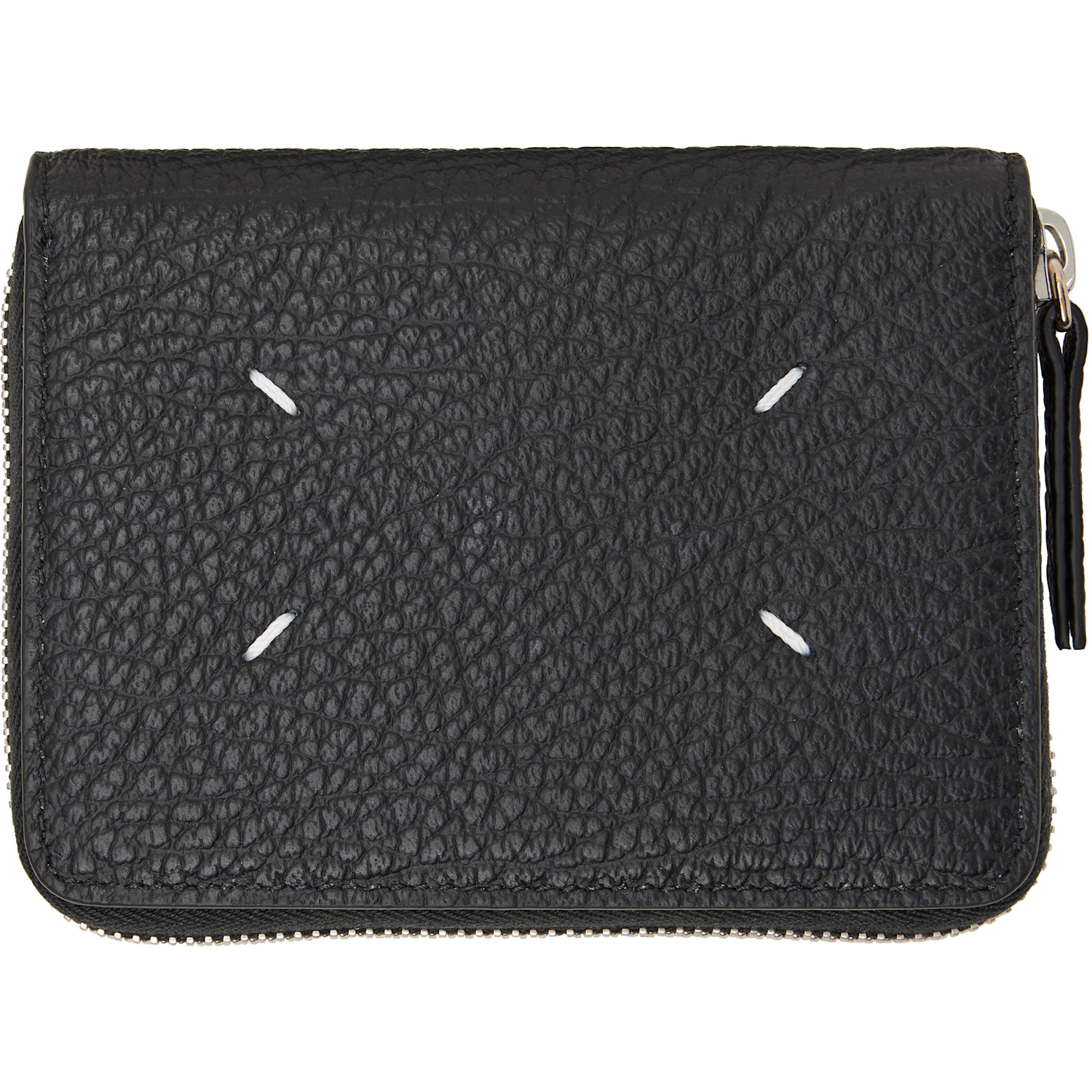 Maison Margiela Black Four Stitches Small Zip Wallet