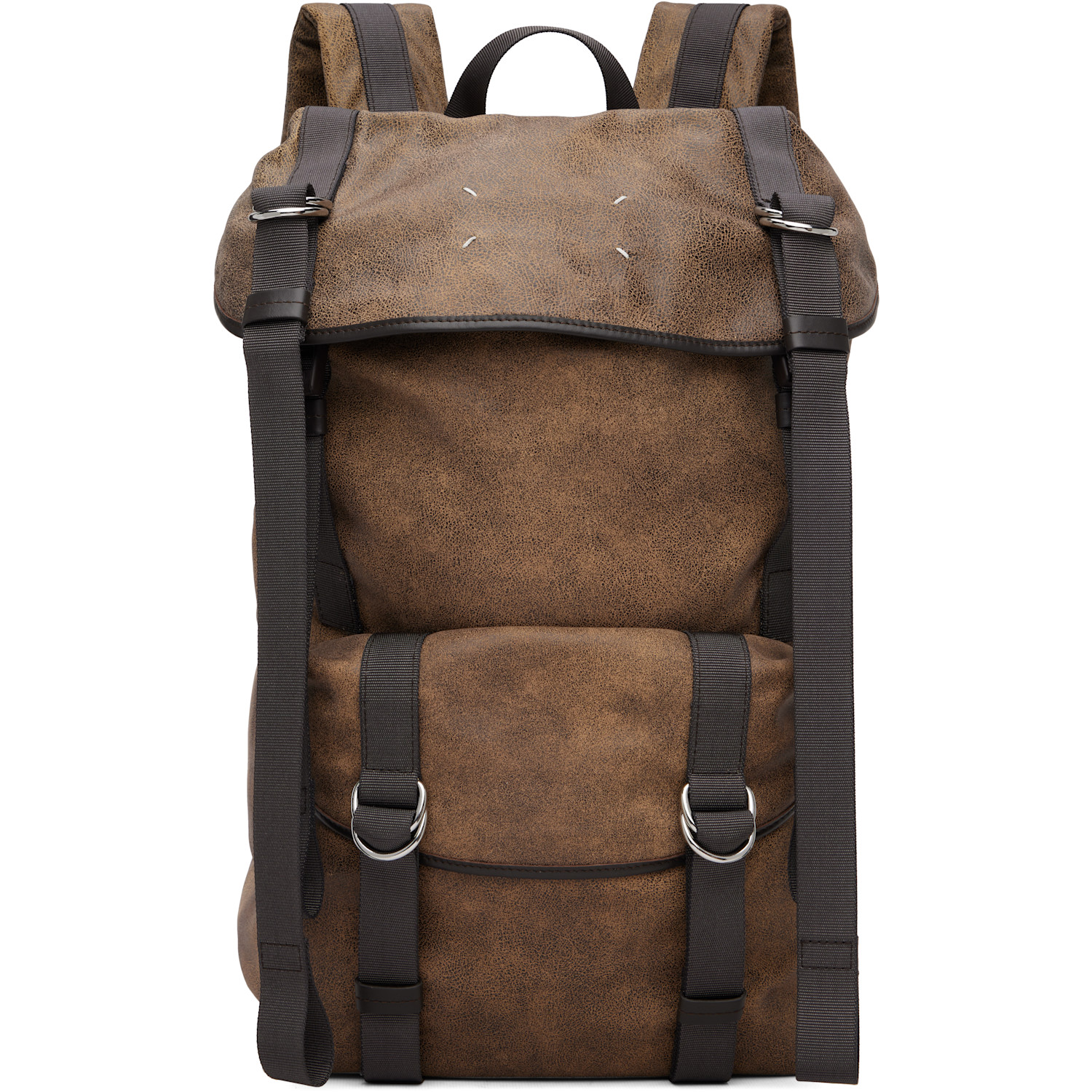 Maison Margiela Brown High Tech Medium Backpack