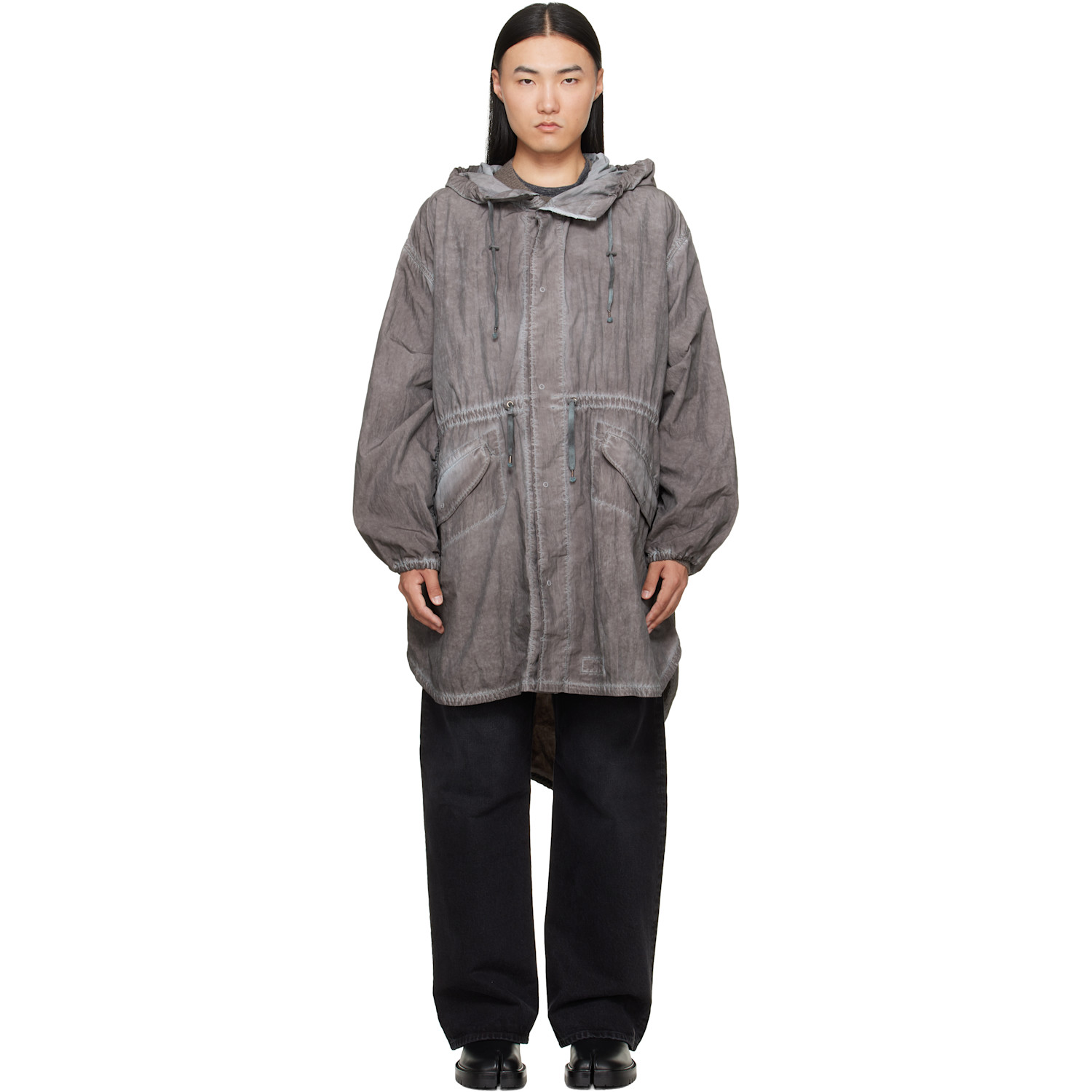 Maison Margiela Gray Hooded Parka