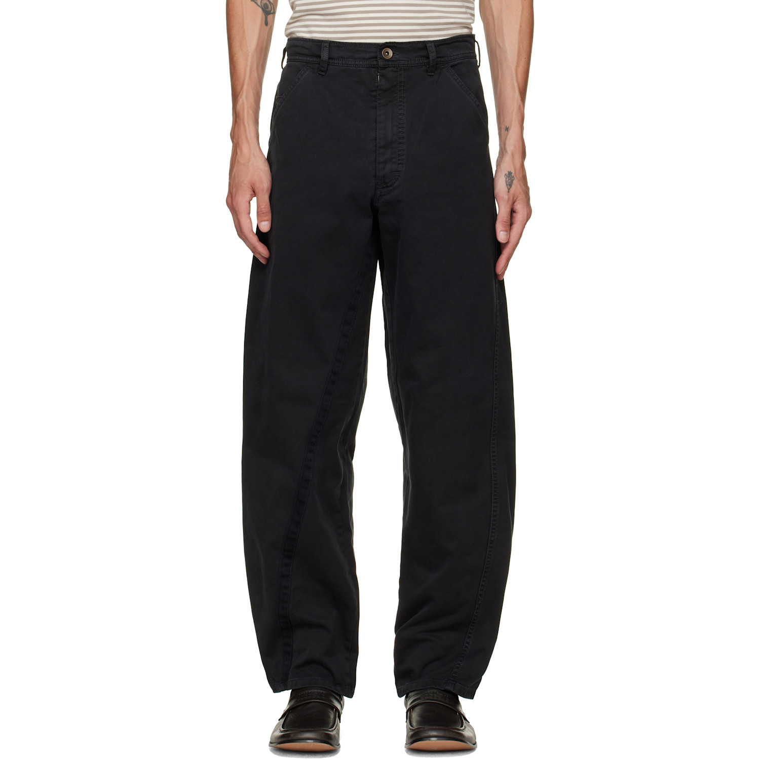 Maison Margiela Black Cotton Trousers