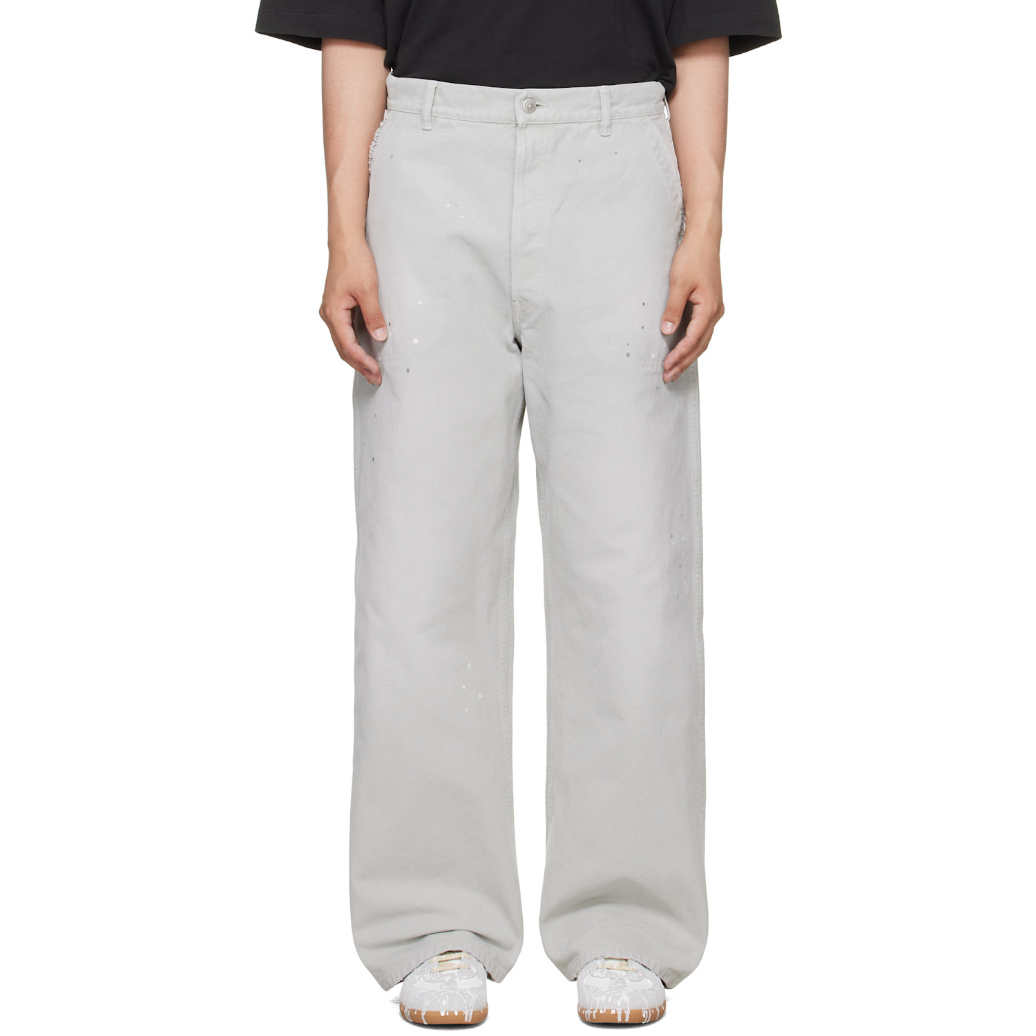 Maison Margiela Gray Double-Dyed Workwear Trousers