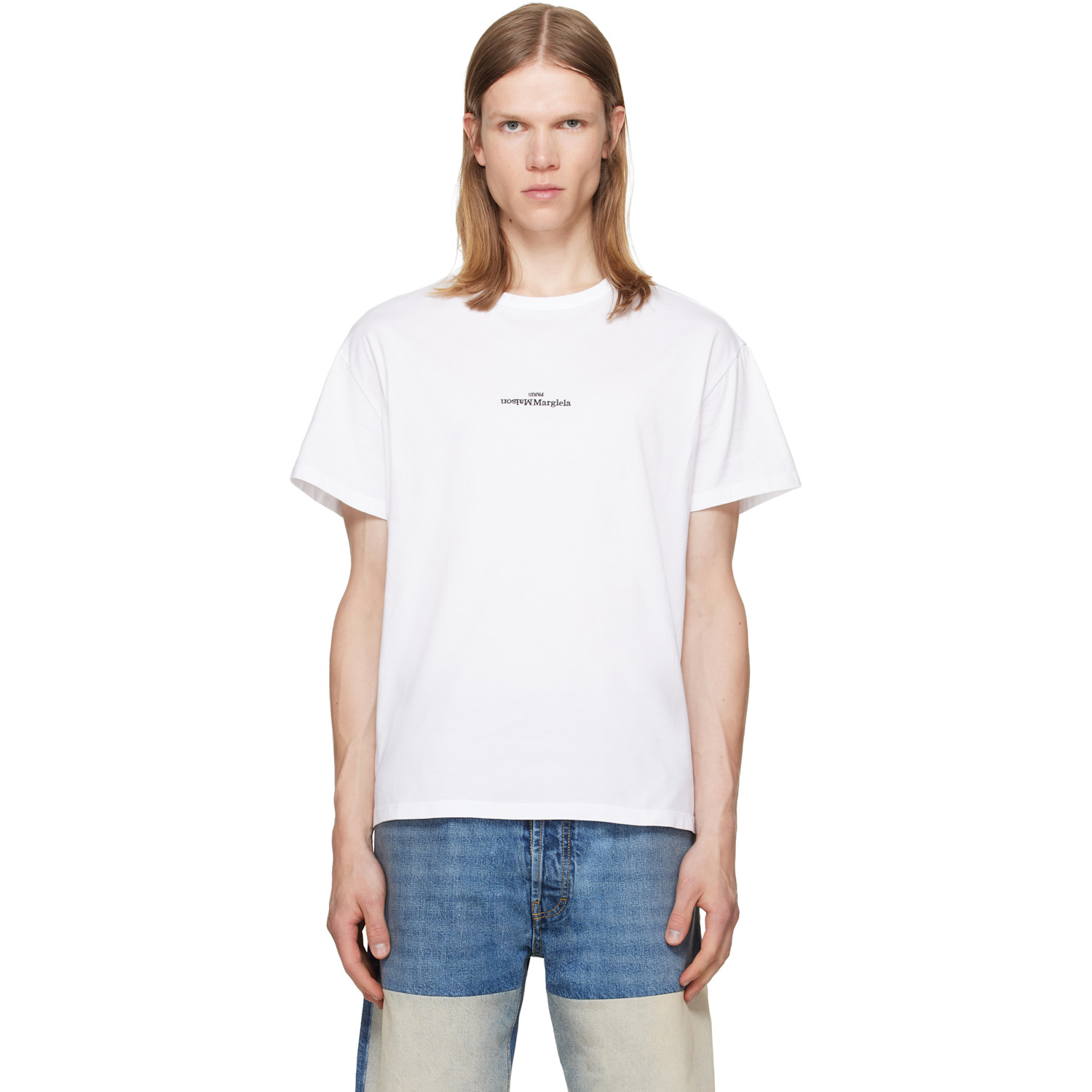 Maison Margiela White Distorted Logo T-shirt