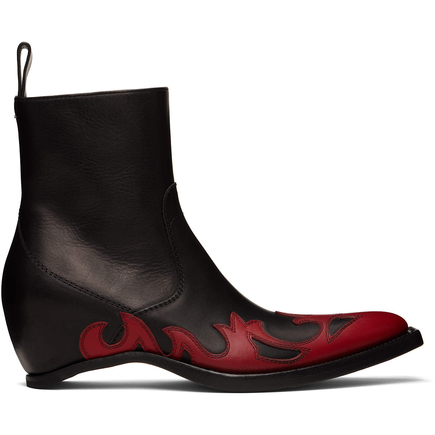 Maison Margiela Black Heel-Less Western Flame Boot
