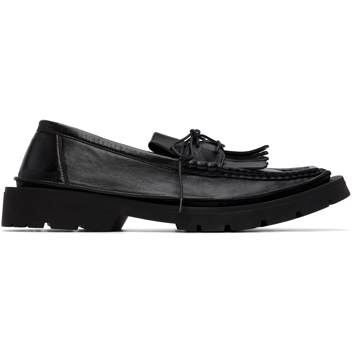 Maison Margiela Black Level Fringed Loafers