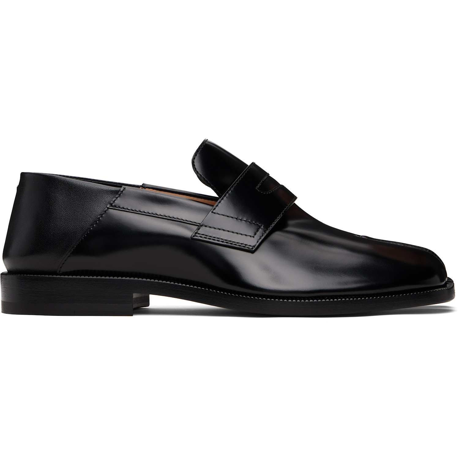 Maison Margiela Black Tabi Silp-on Loafers