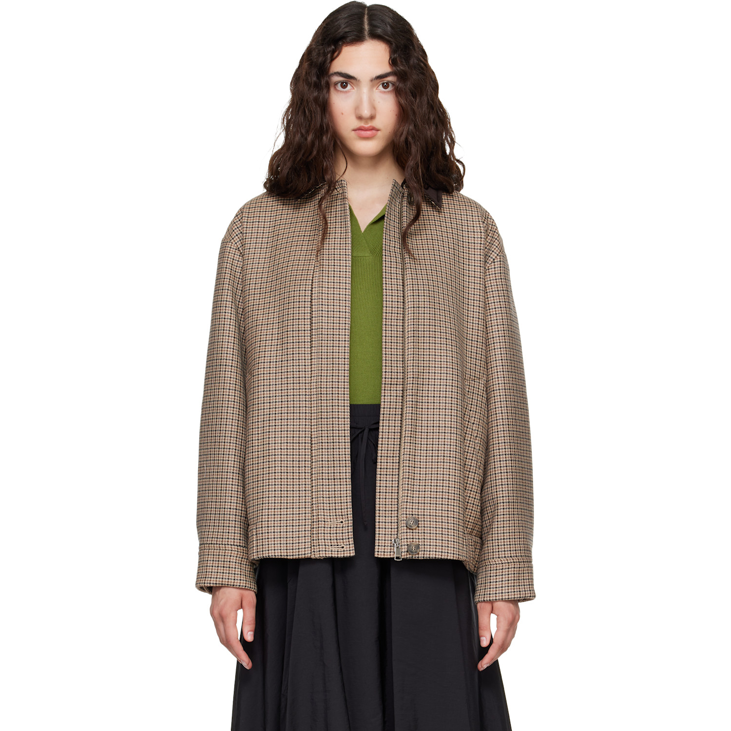 Weekend Max Mara Brown Festa Bomber Jacket In Multi