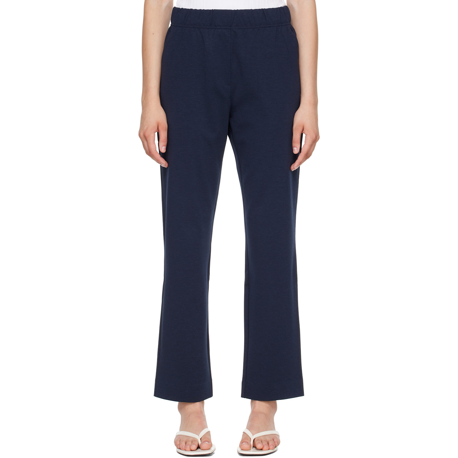 Weekend Max Mara Navy Elfo Trousers In Black
