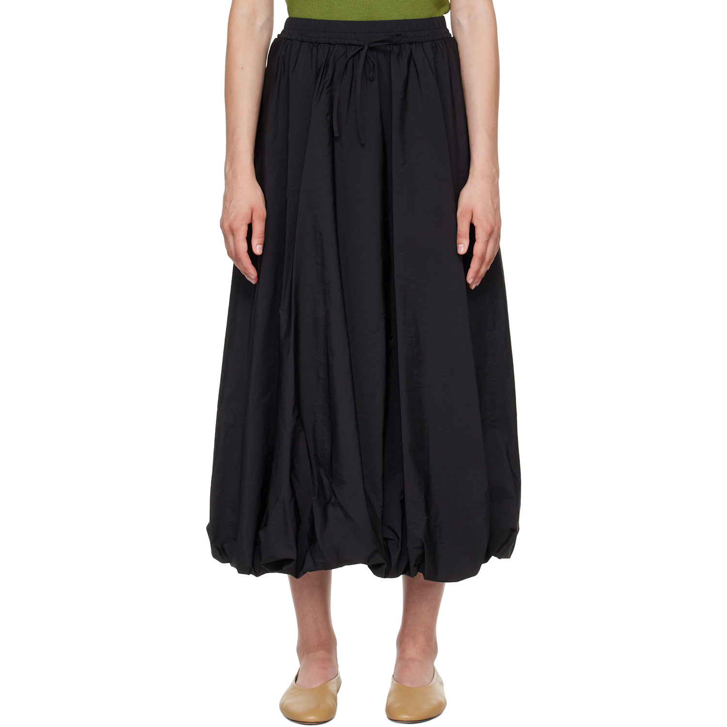 Weekend Max Mara Black Ciurma Midi Skirt