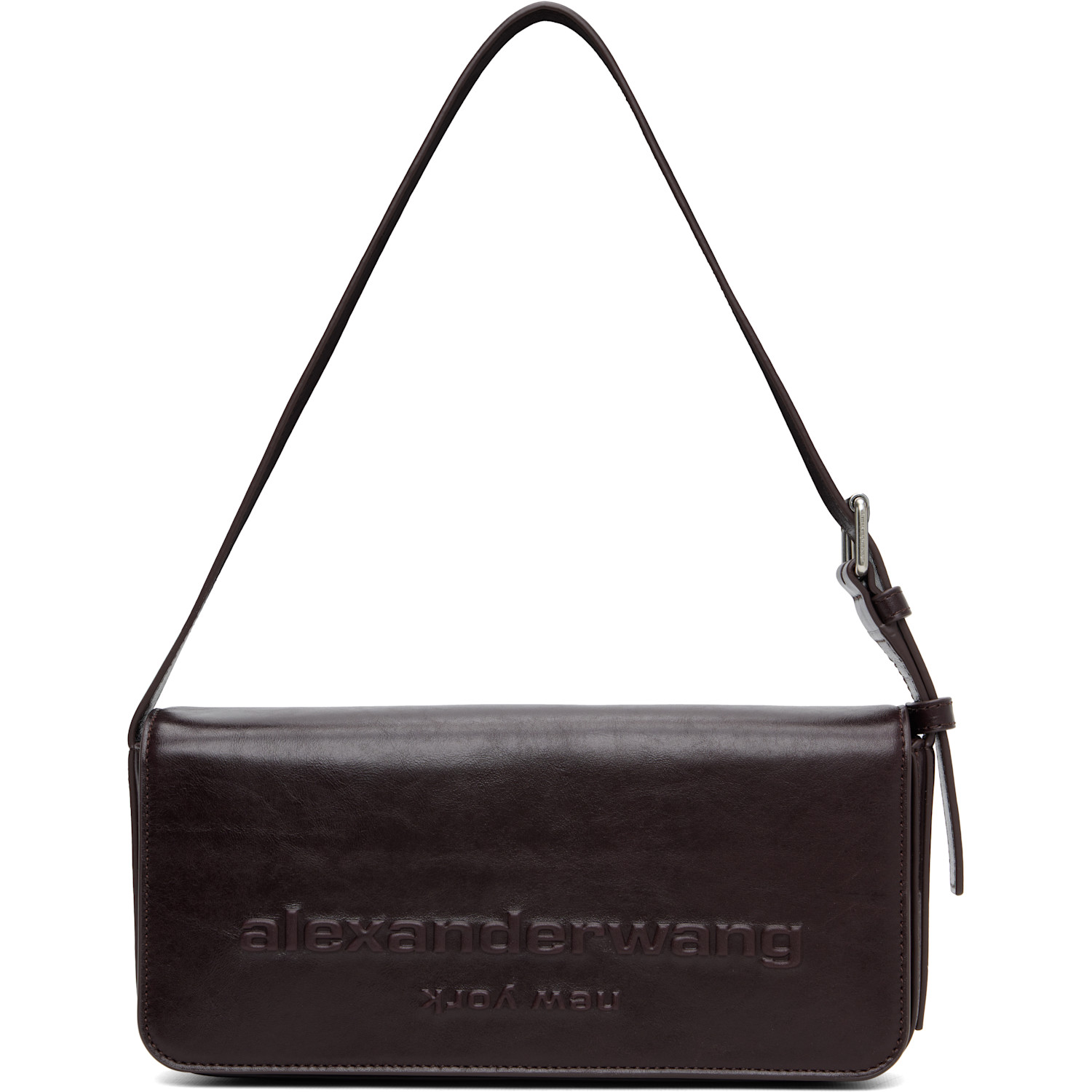 Alexander Wang Burgundy Punch Flap Shoulder Bag