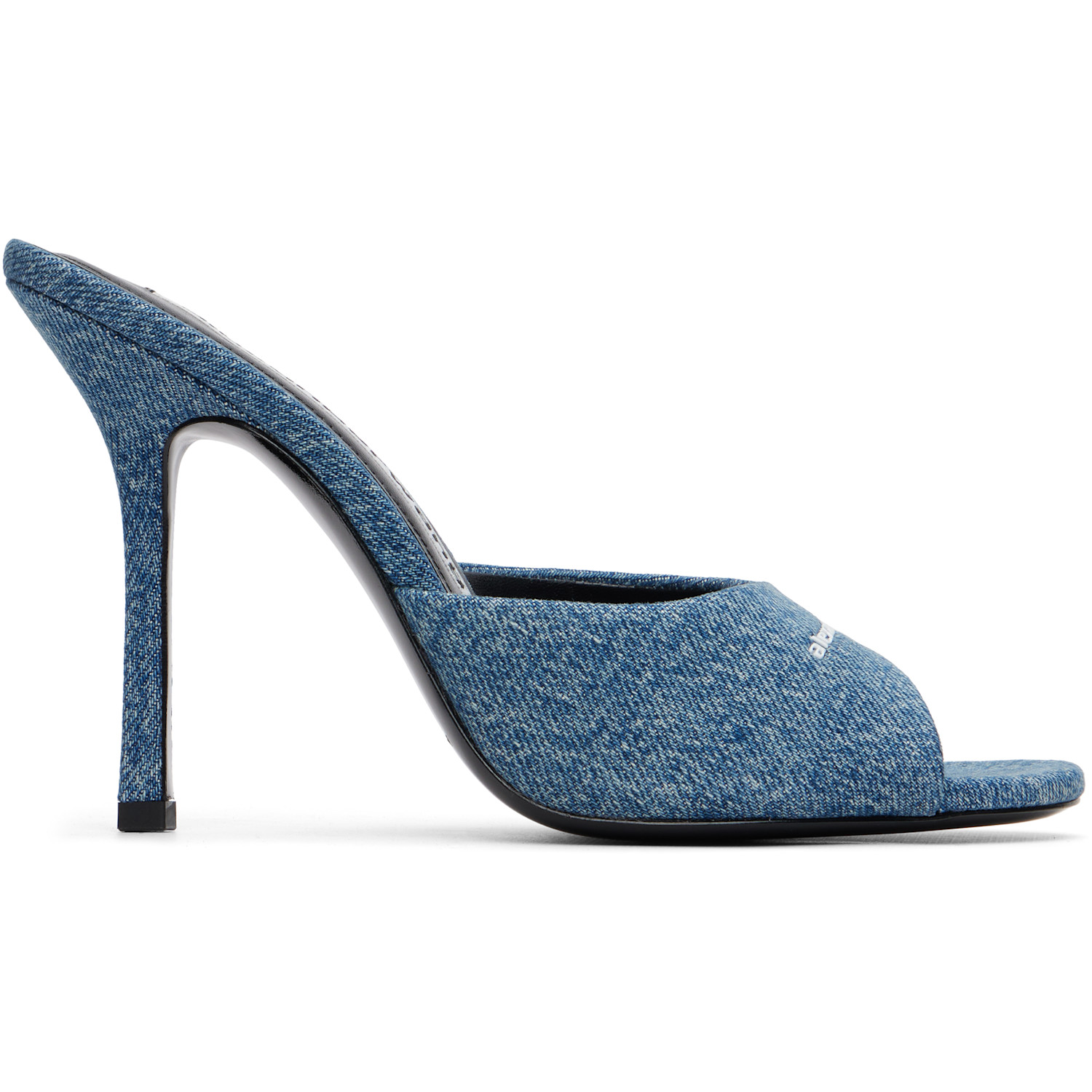 Alexander Wang Blue Cher Mule Heeled Sandals