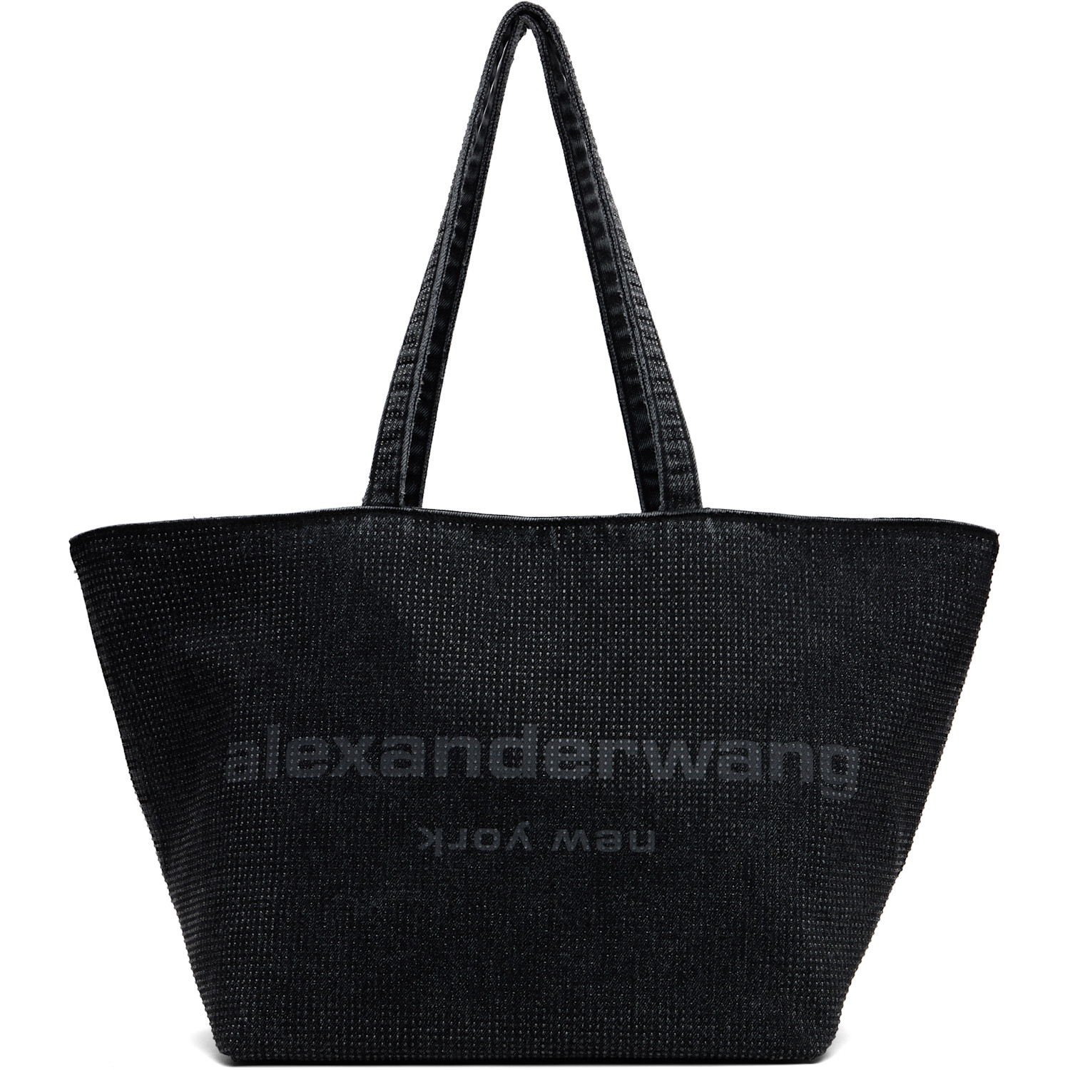 Alexander Wang Black Punch Tote In 015 Grey Aged
