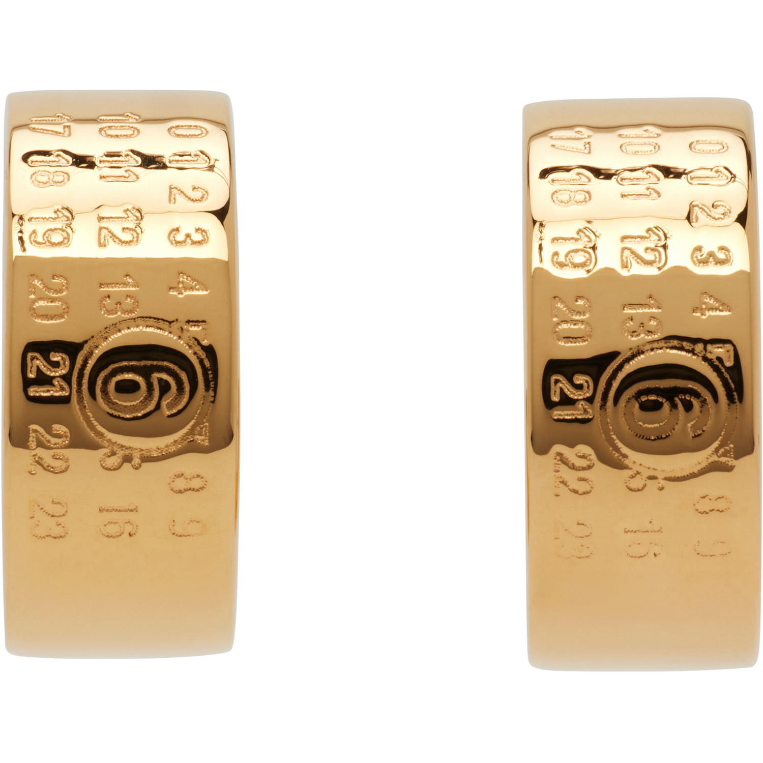 MM6 Maison Margiela Numeric Minimal Signature Hoop Earrings