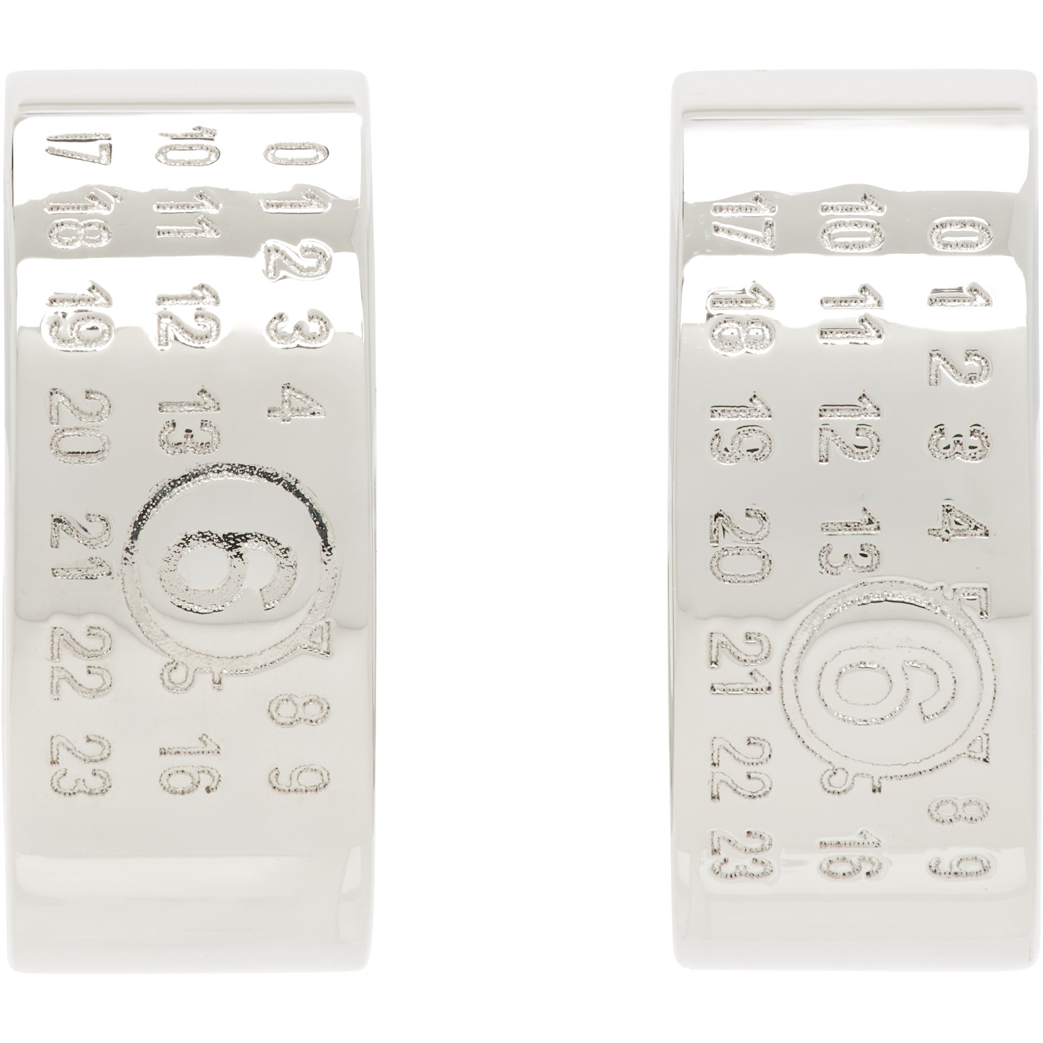 MM6 Maison Margiela Numeric Minimal Signature Hoop Earrings