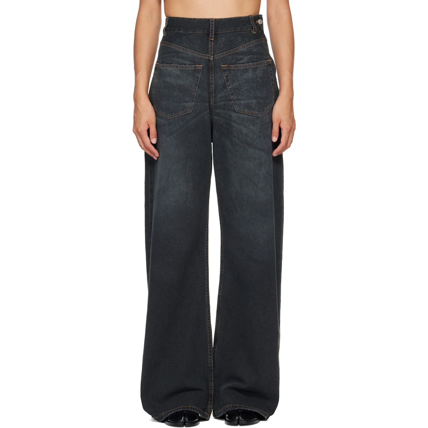 MM6 Maison Margiela Gray Backwards Jeans