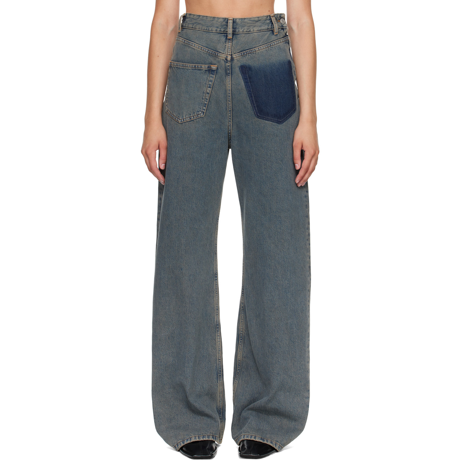 MM6 Maison Margiela Blue Back-To-Back Jeans