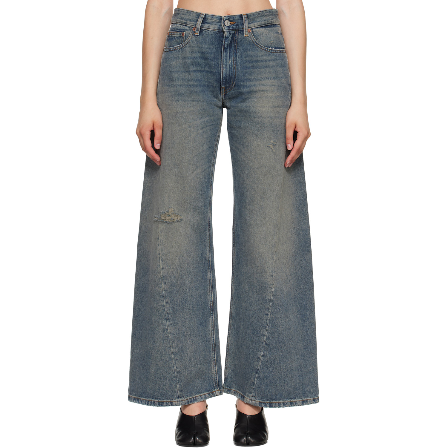 MM6 Maison Margiela Navy Wide Denim Jeans