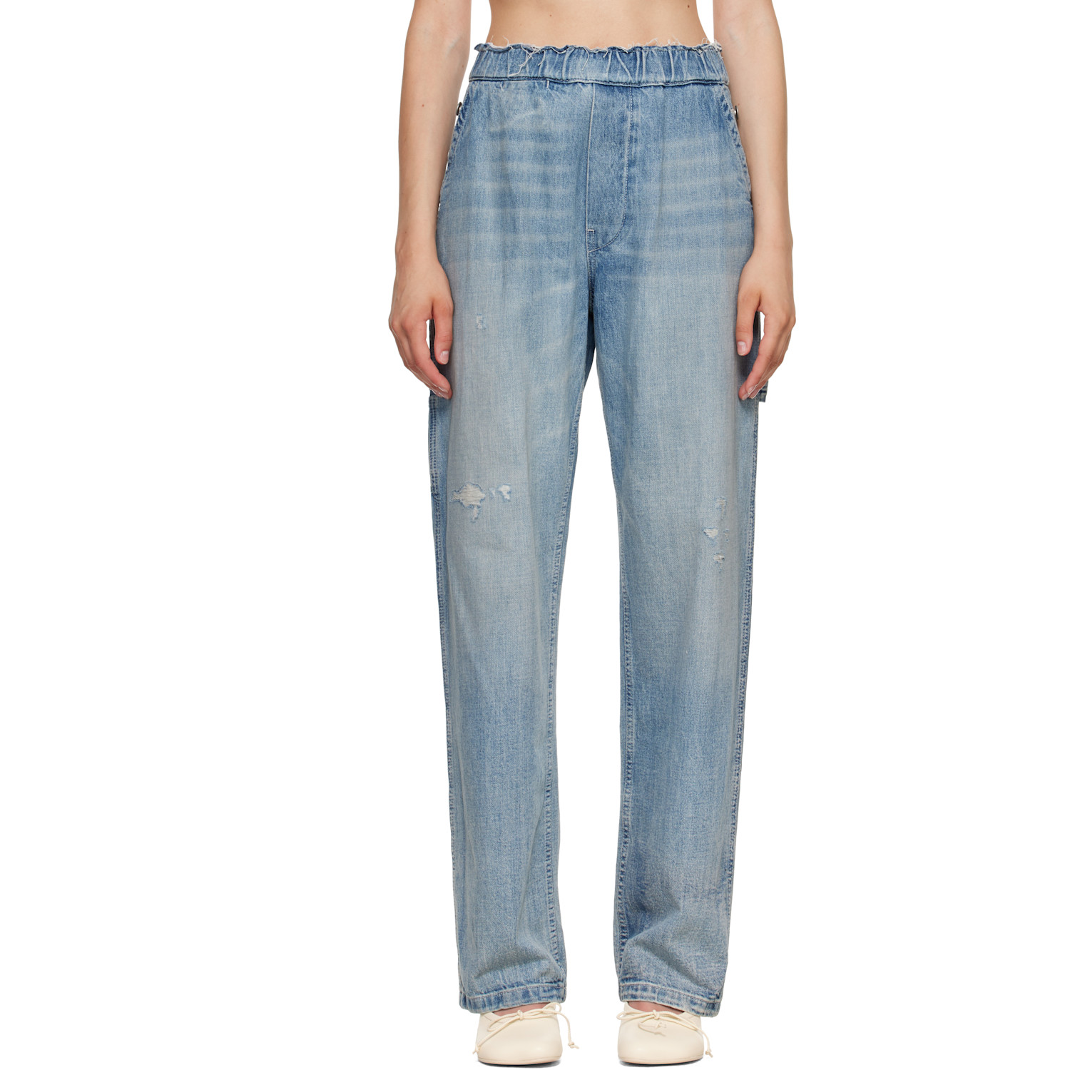 MM6 Maison Margiela Blue Overall Jeans