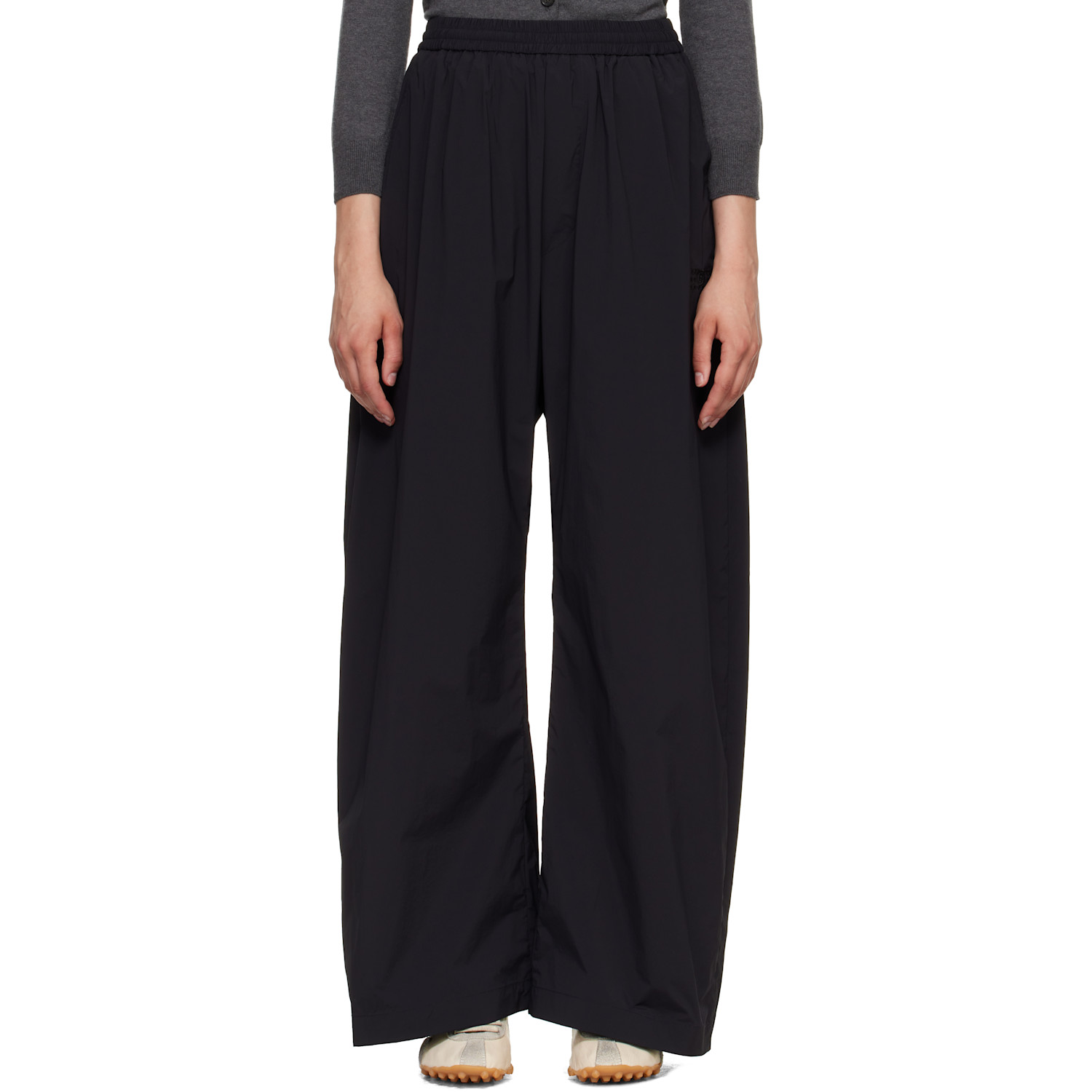 MM6 Maison Margiela Black Wide Leg Trousers