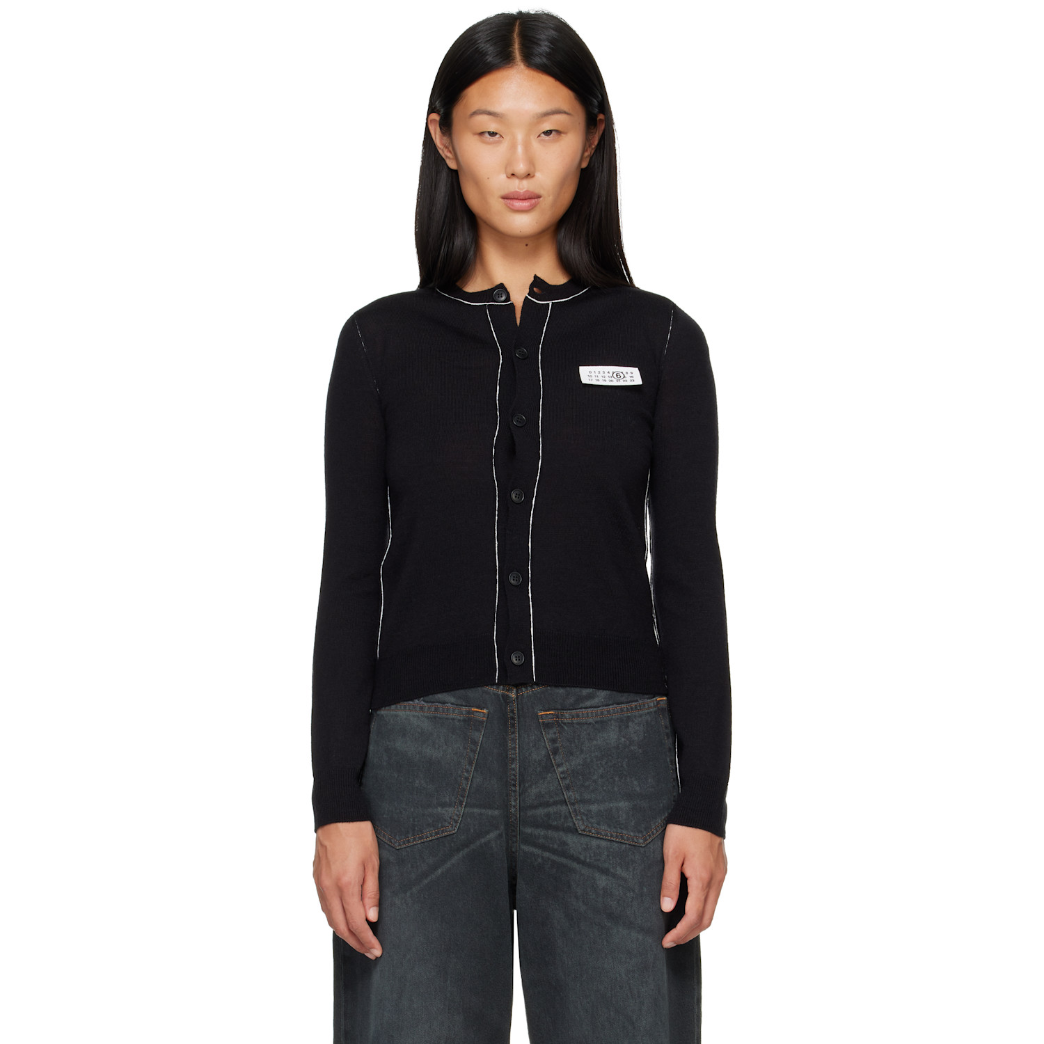 MM6 Maison Margiela Black Essentials Cardigan