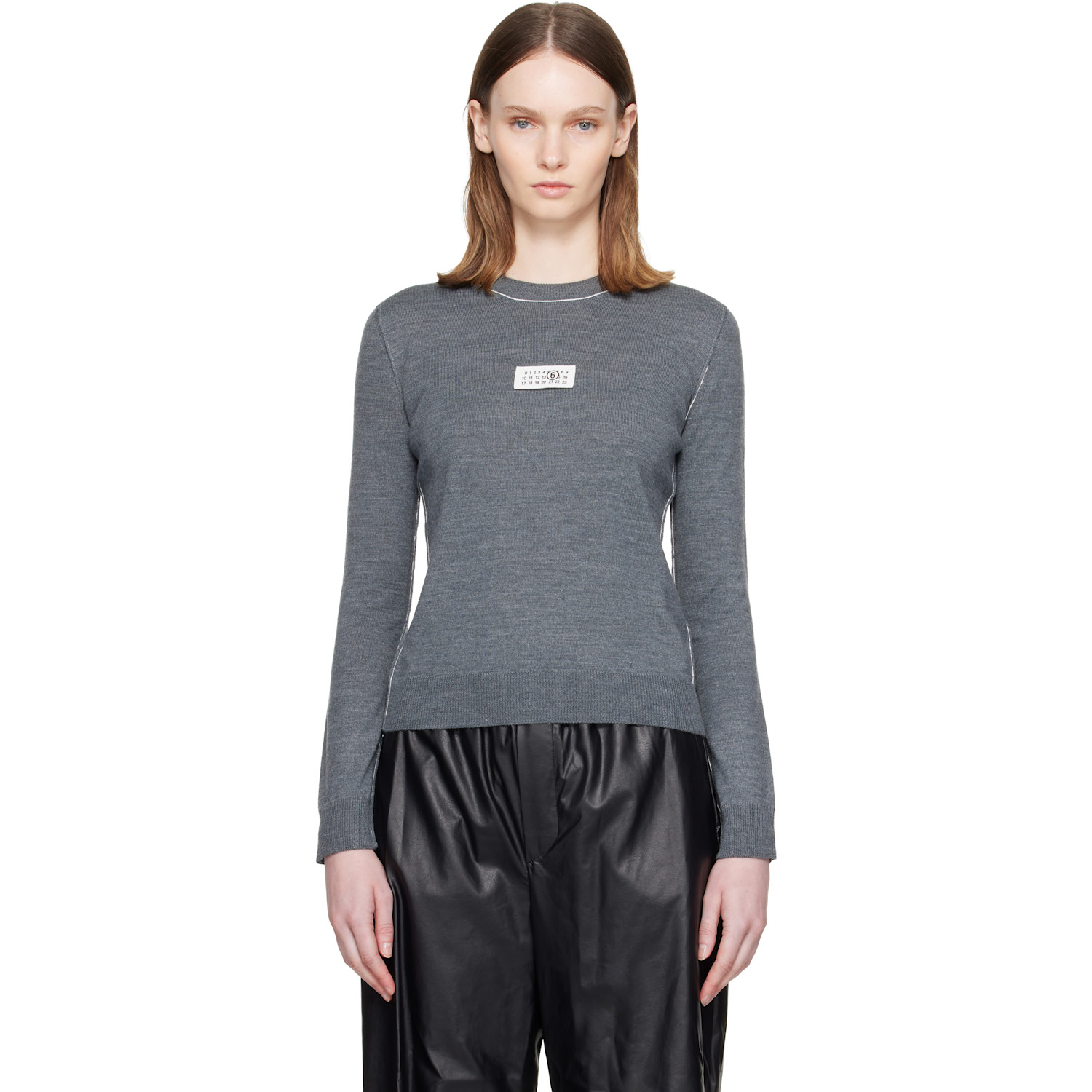 MM6 Maison Margiela Gray Essentials Sweater