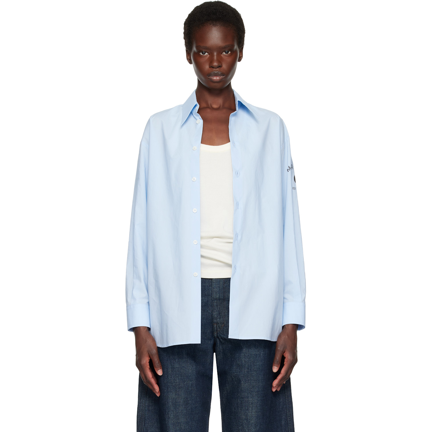 MM6 Maison Margiela Blue Poplin Shirt