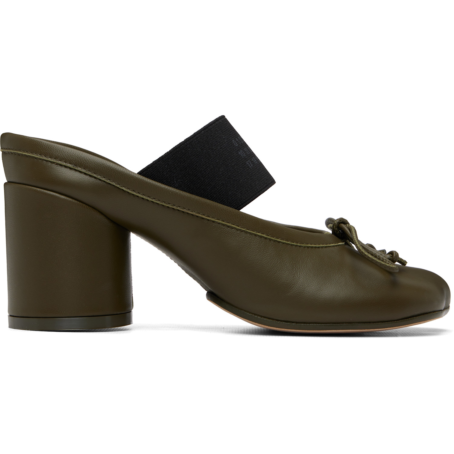MM6 Maison Margiela Khaki Anatomic Numeric Sandal Heels