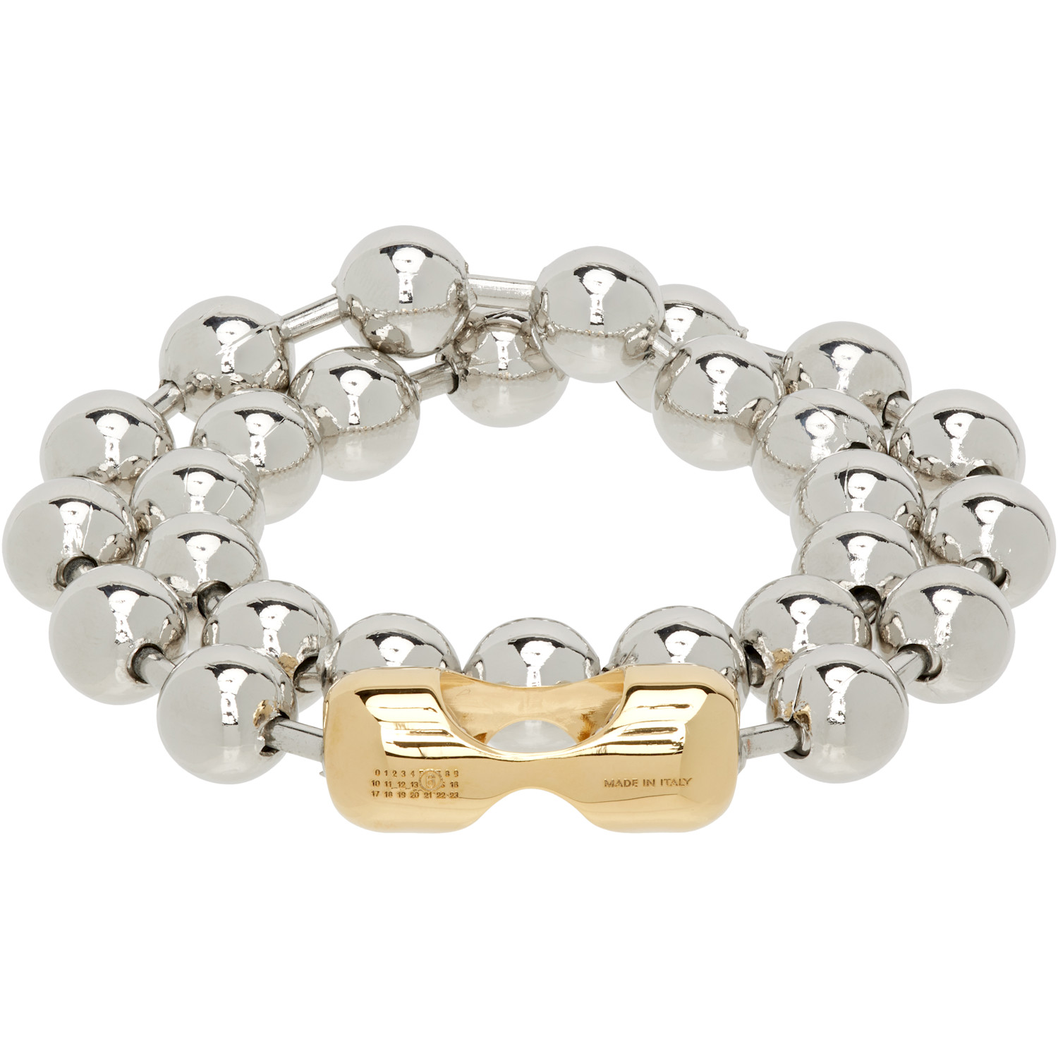 MM6 Maison Margiela Ball Chain Convertible Bracelet-Necklace