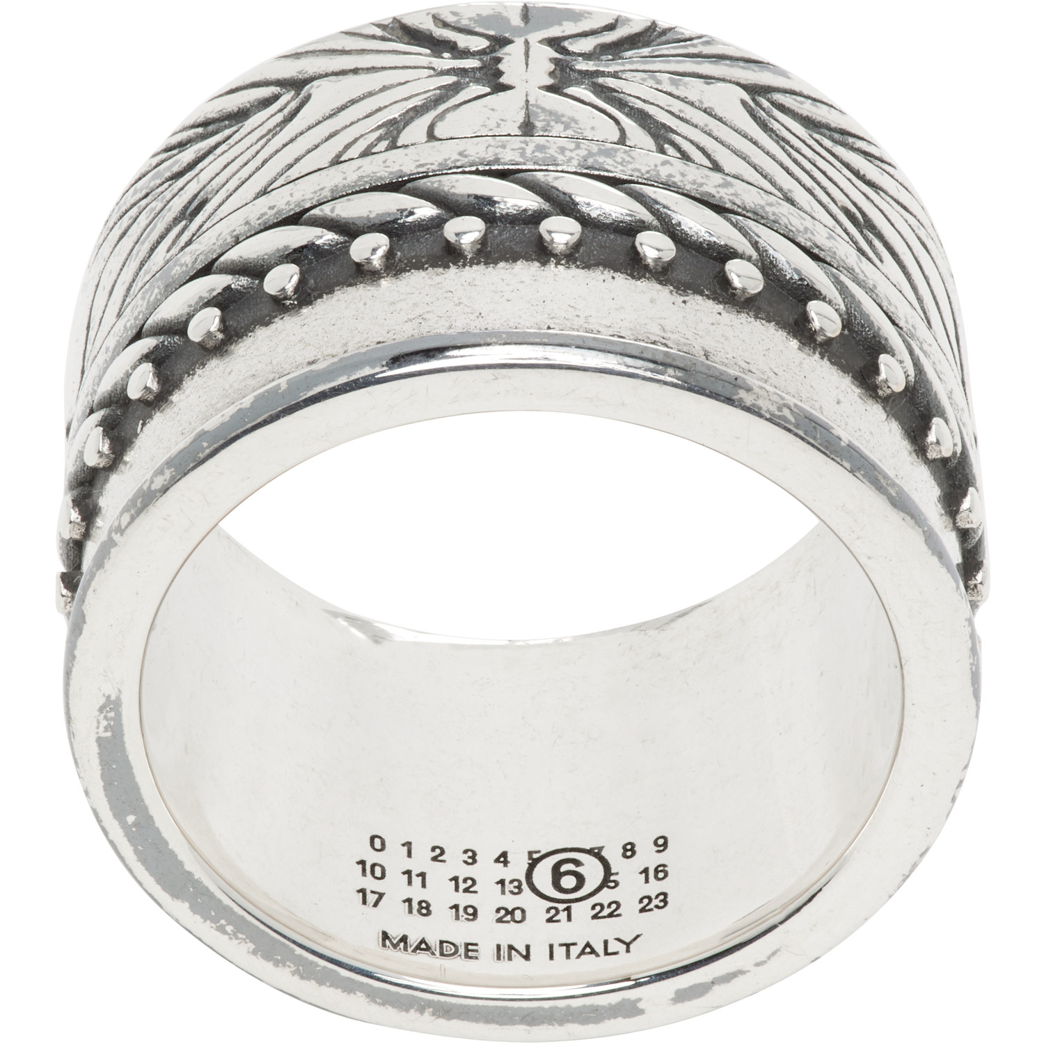 MM6 Maison Margiela Double Floral Motif Ring