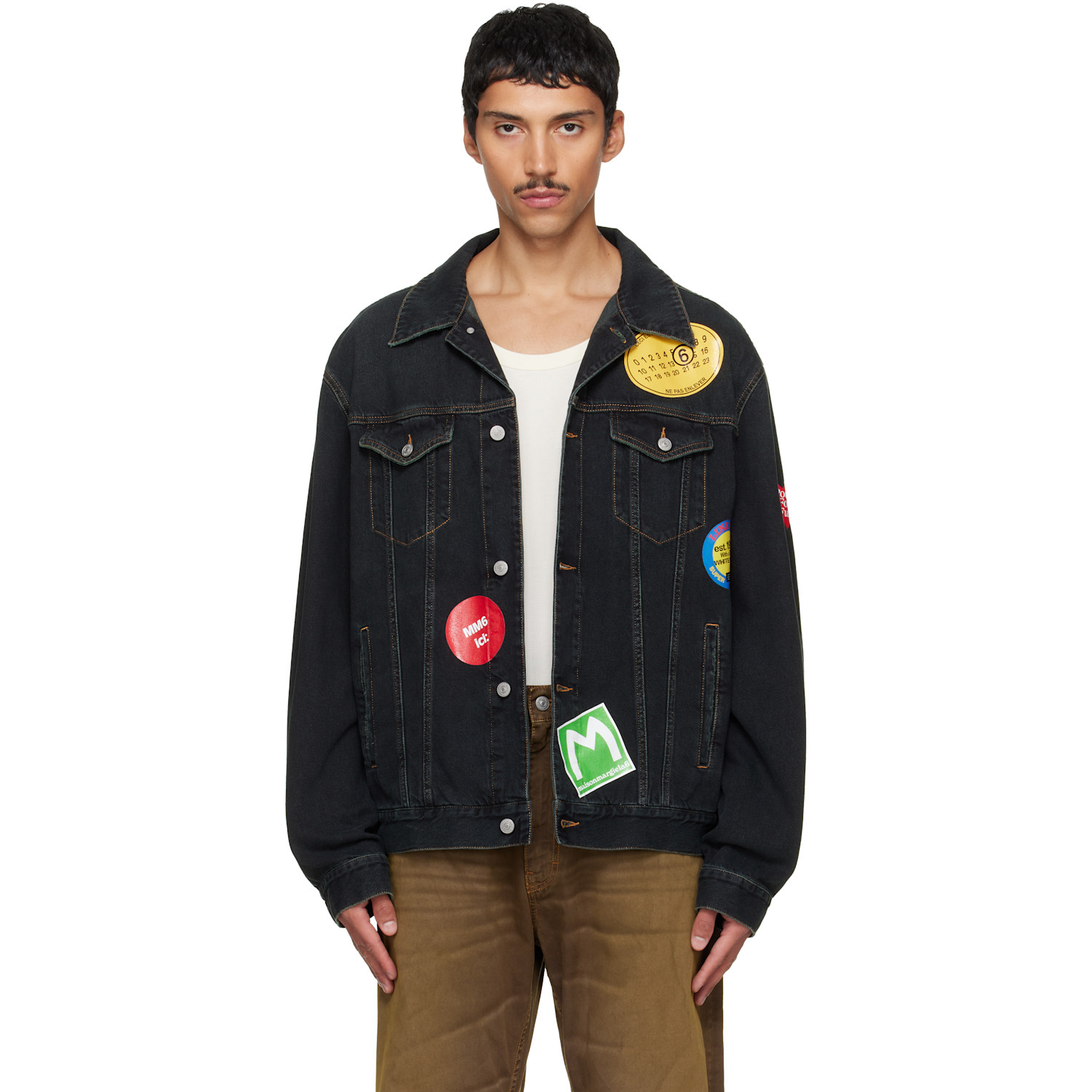 MM6 Maison Margiela Navy Sports Denim Jacket