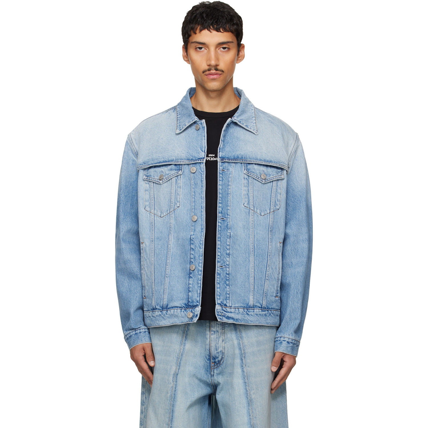 MM6 Maison Margiela Blue Sports Denim Jacket