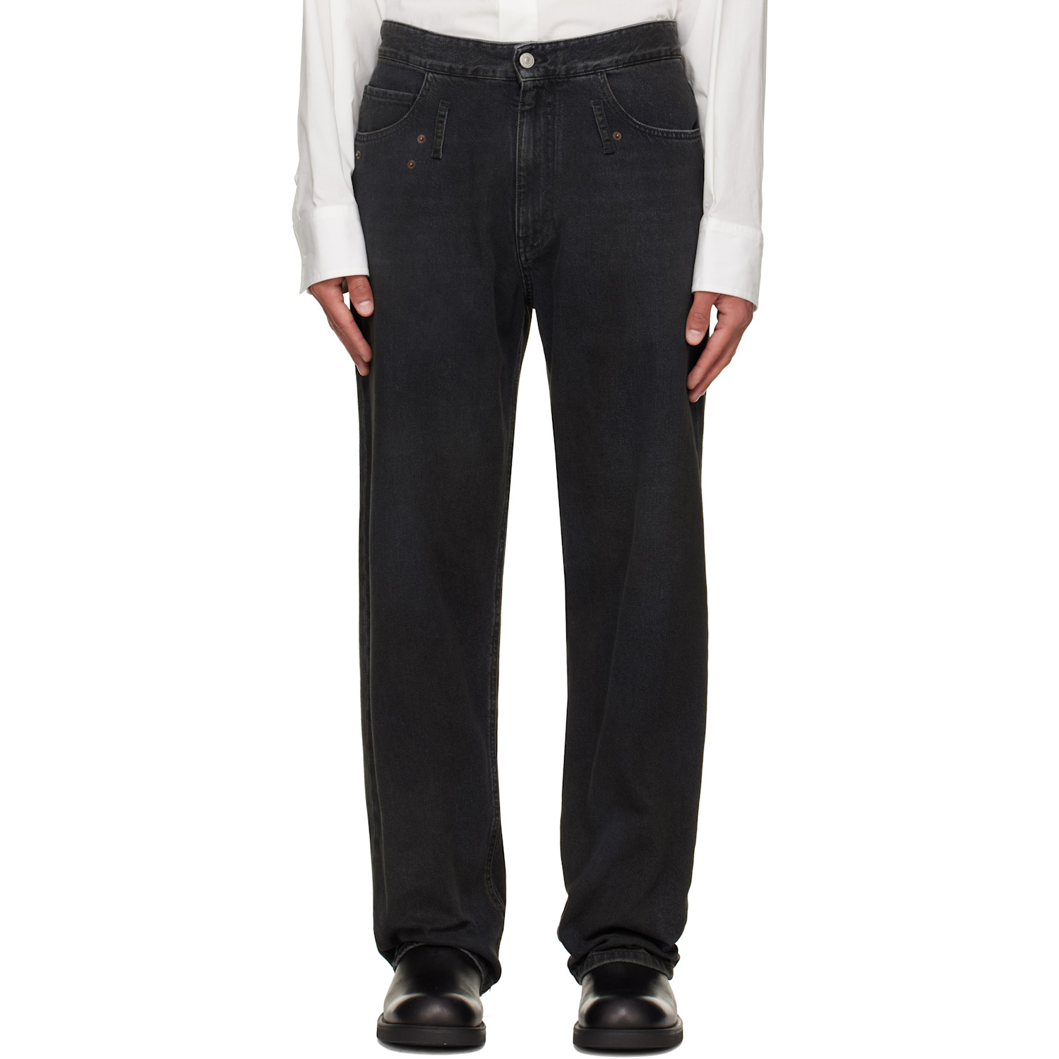MM6 Maison Margiela Black Faded Jeans