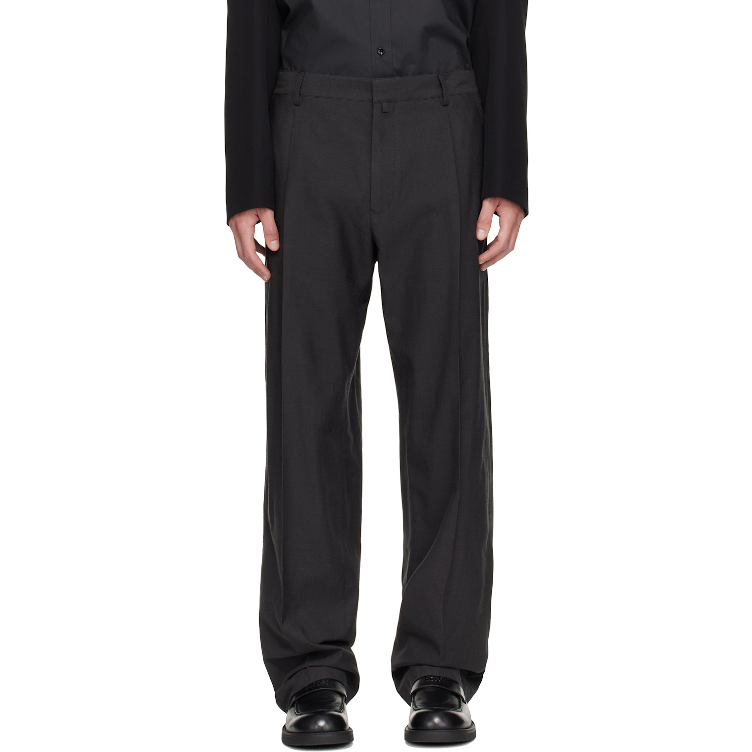 MM6 Maison Margiela Gray Wool Twill Trousers