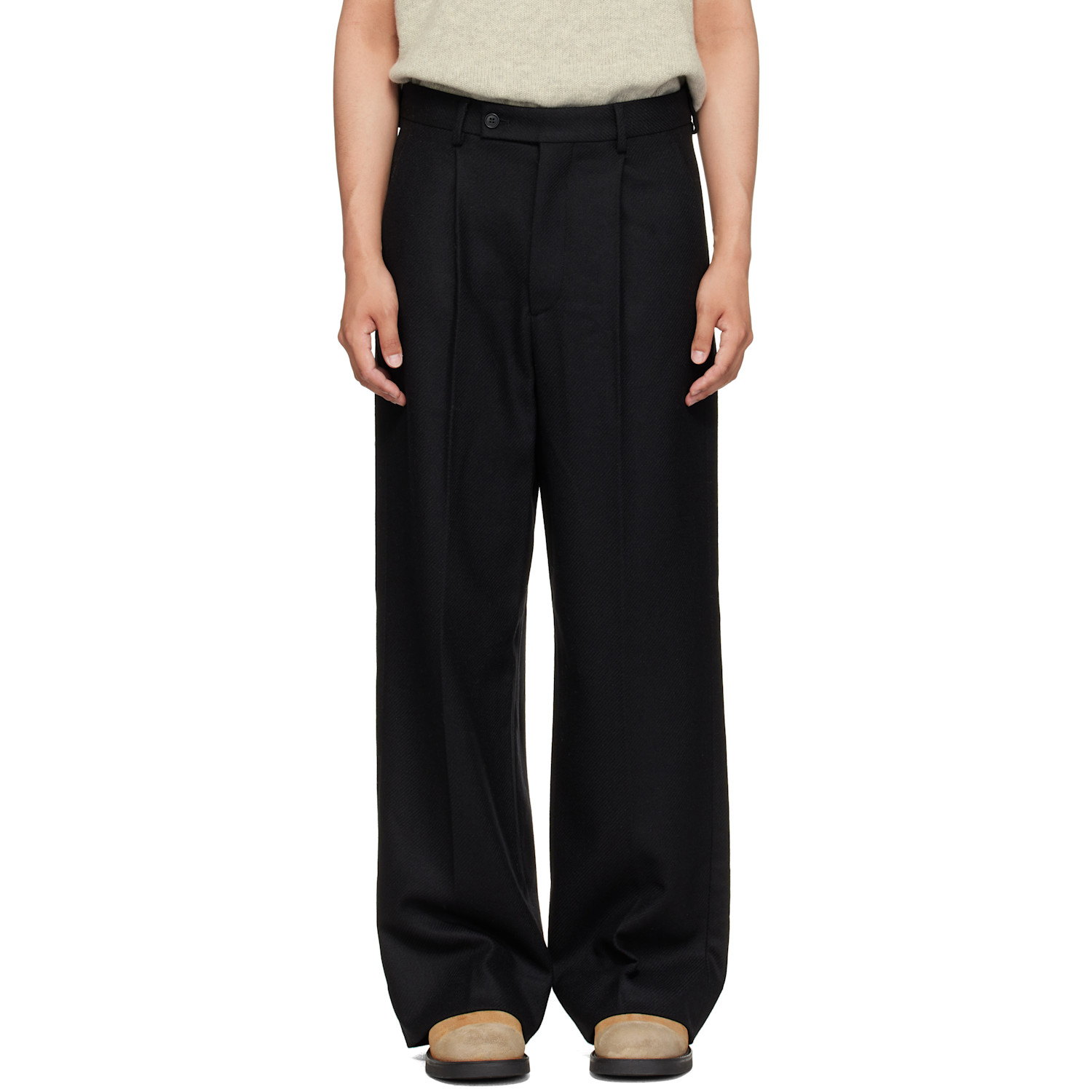 MM6 Maison Margiela Black Pleated Trousers