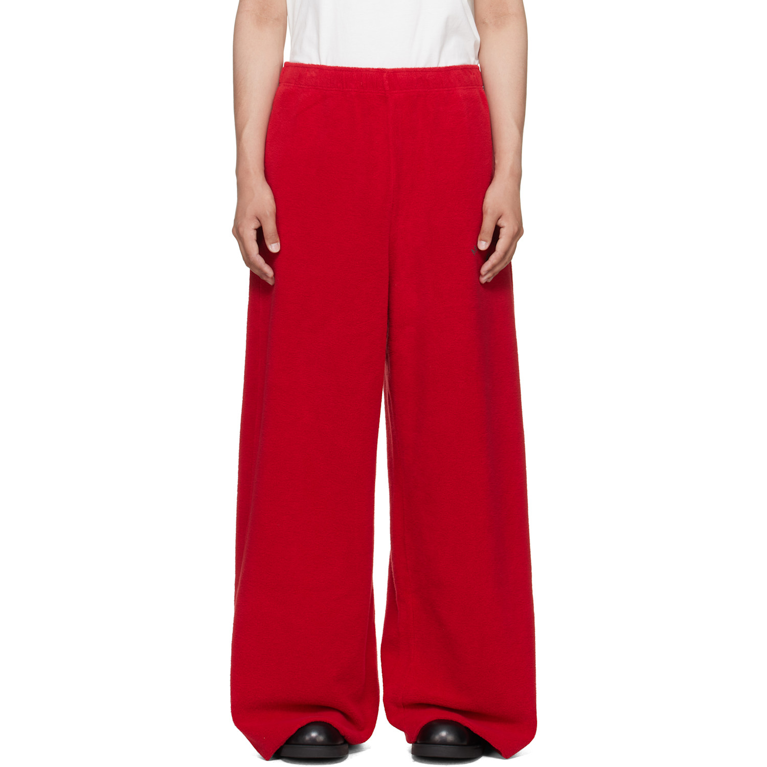MM6 Maison Margiela Red Fleece Sweatpants